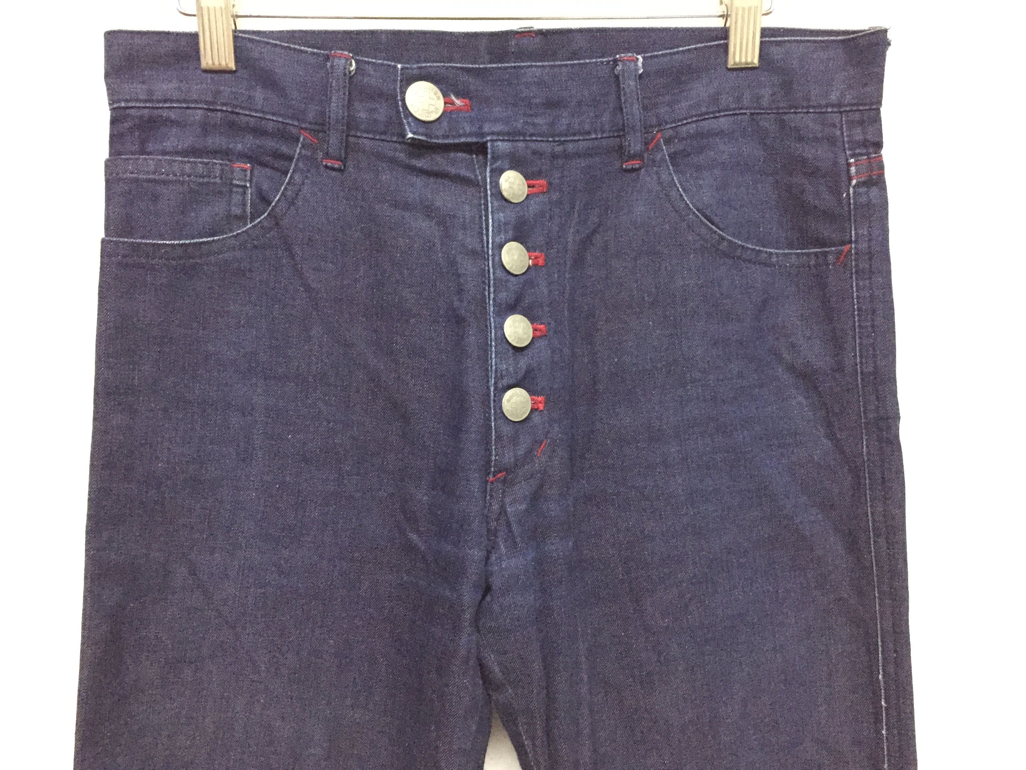 Jean Paul Gaultier 90's Cros Button Detailing contrast stitching pants Size US 29 - 4 Thumbnail
