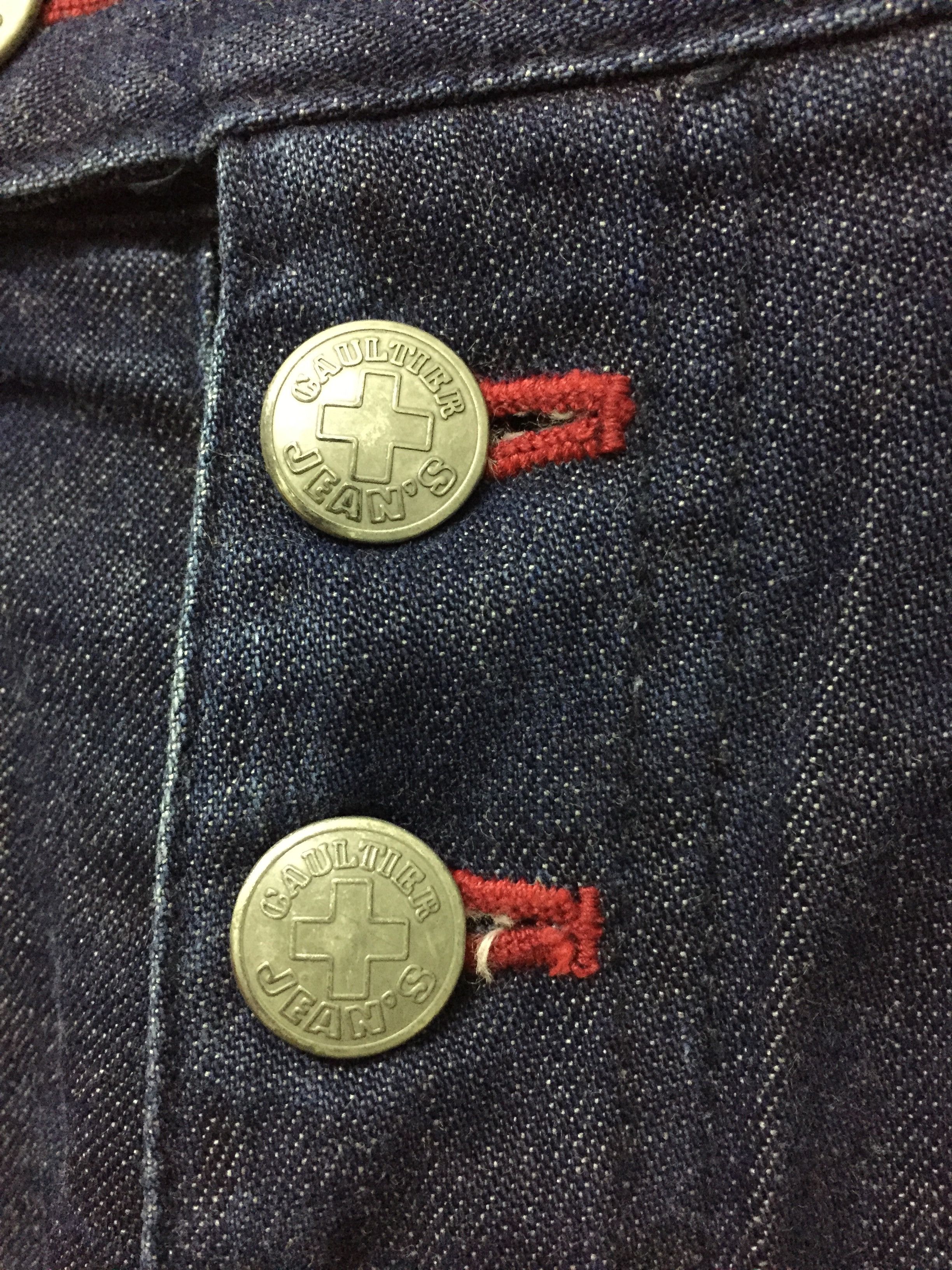Jean Paul Gaultier 90's Cros Button Detailing contrast stitching pants Size US 29 - 6 Thumbnail