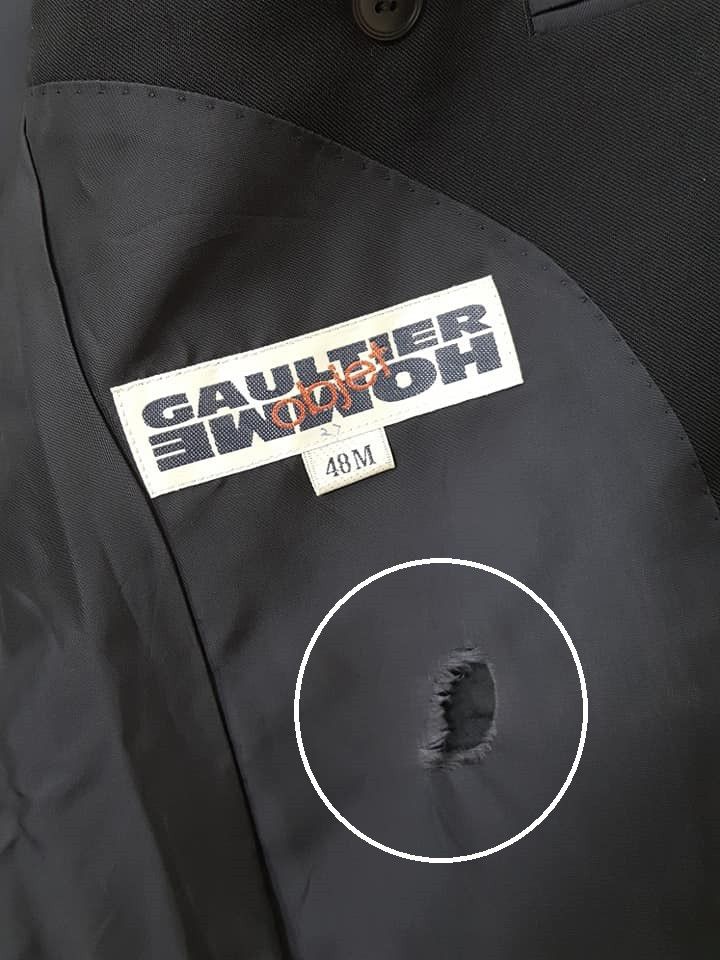 Gaultier Homme Objet × Jean Paul Gaultier Vintage JPG Wool Rayon Blend Light Jacket Size 48R - 9 Thumbnail