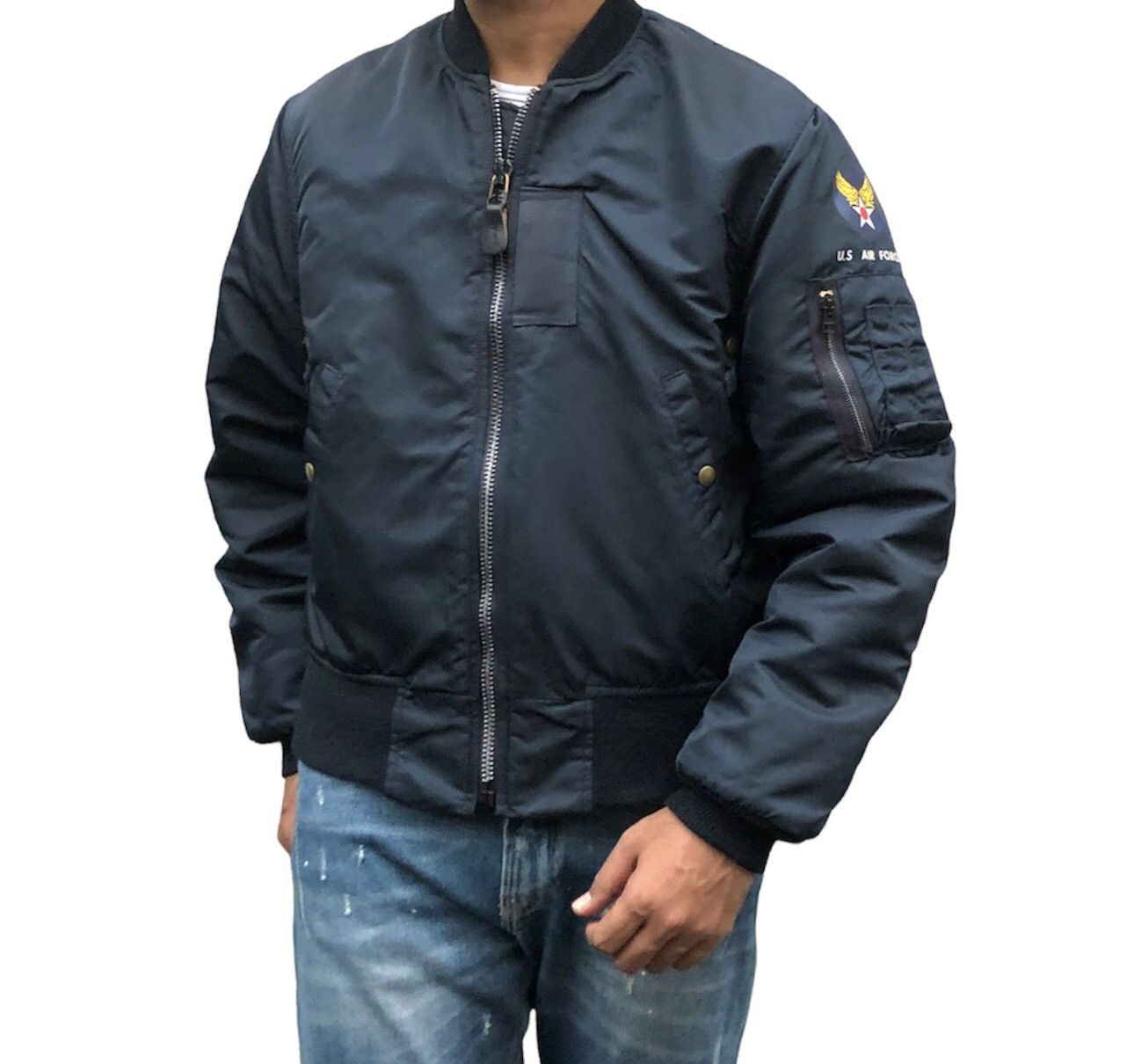 I. Spiewak And Sons 🔥Vtg 80s Spiewak & Sons USAF logo MA-1 Bomber jacket Size US M / EU 48-50 / 2 - 4 Thumbnail