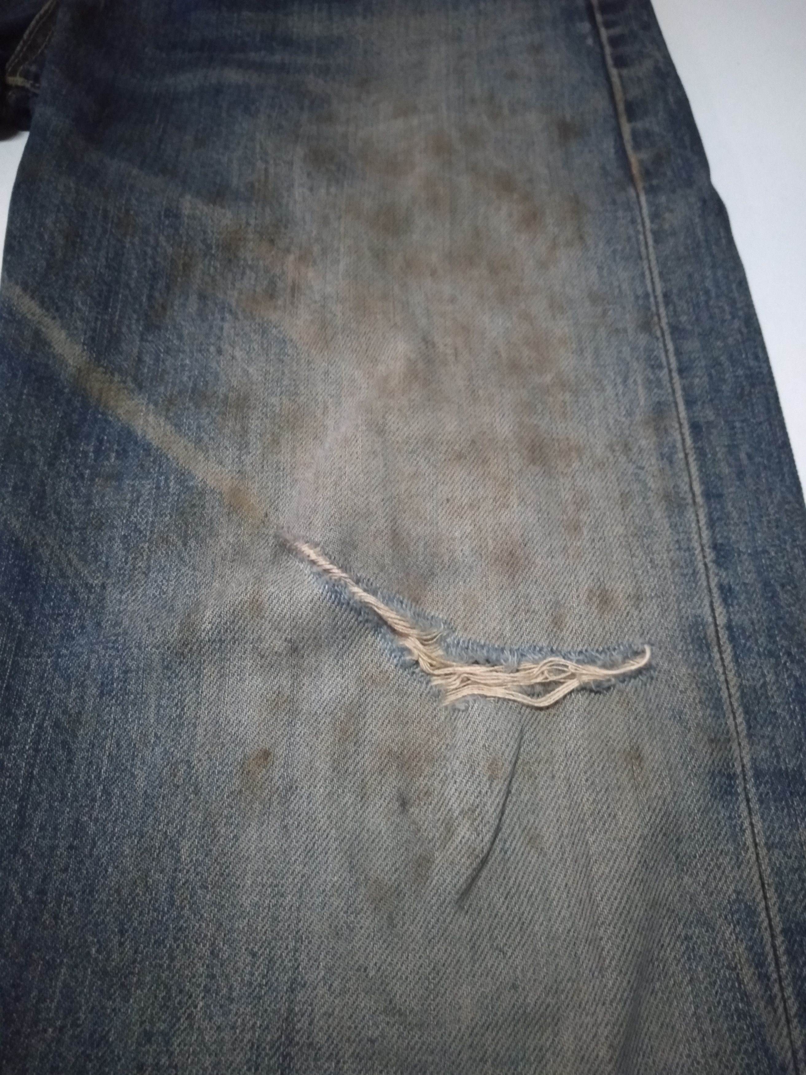 Edwin × Vintage vintage selvedge Edwin 505x rusty blue wash distresed denim Size US 28 / EU 44 - 7 Thumbnail