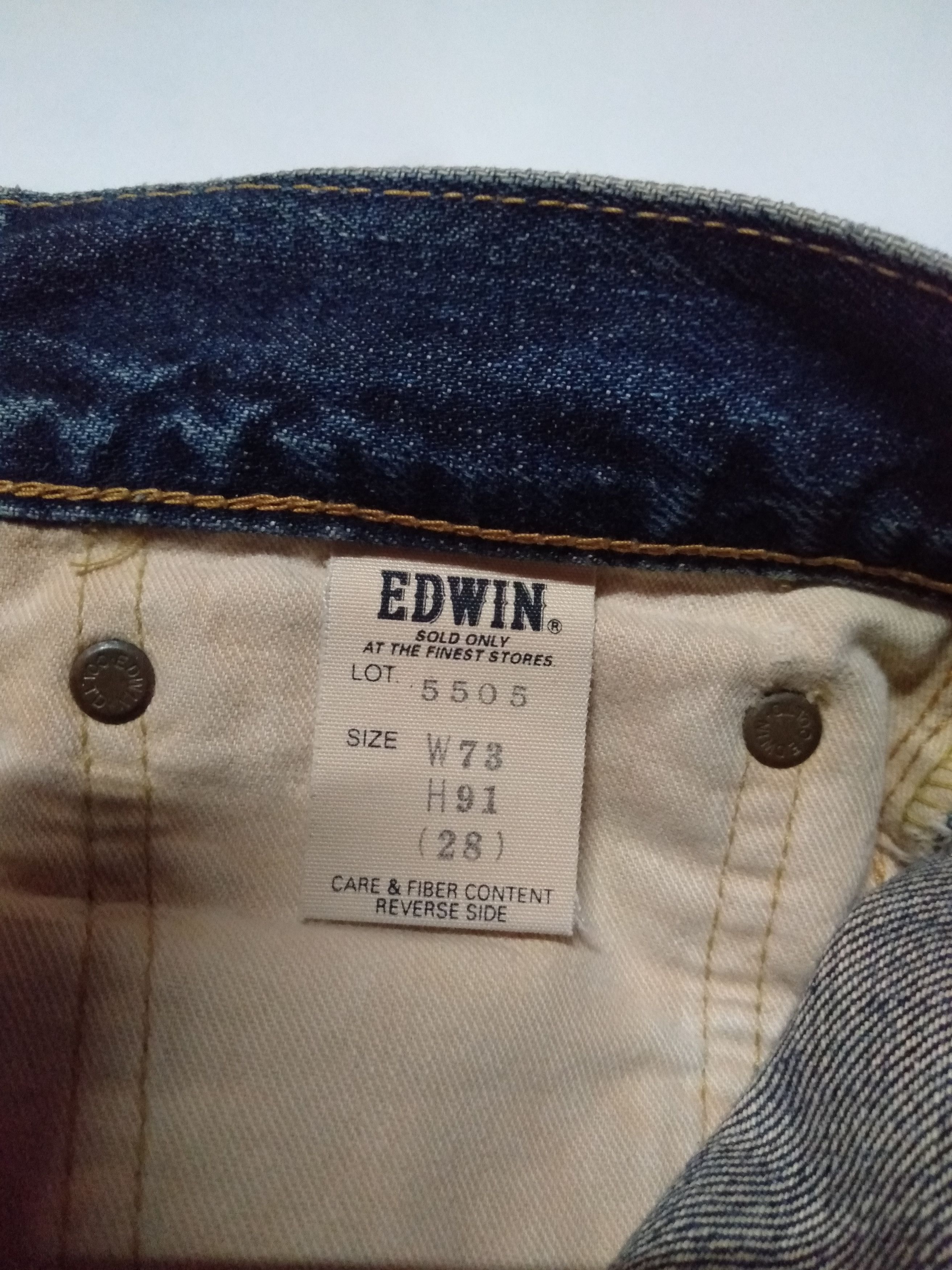 Edwin × Vintage vintage selvedge Edwin 505x rusty blue wash distresed denim Size US 28 / EU 44 - 11 Thumbnail