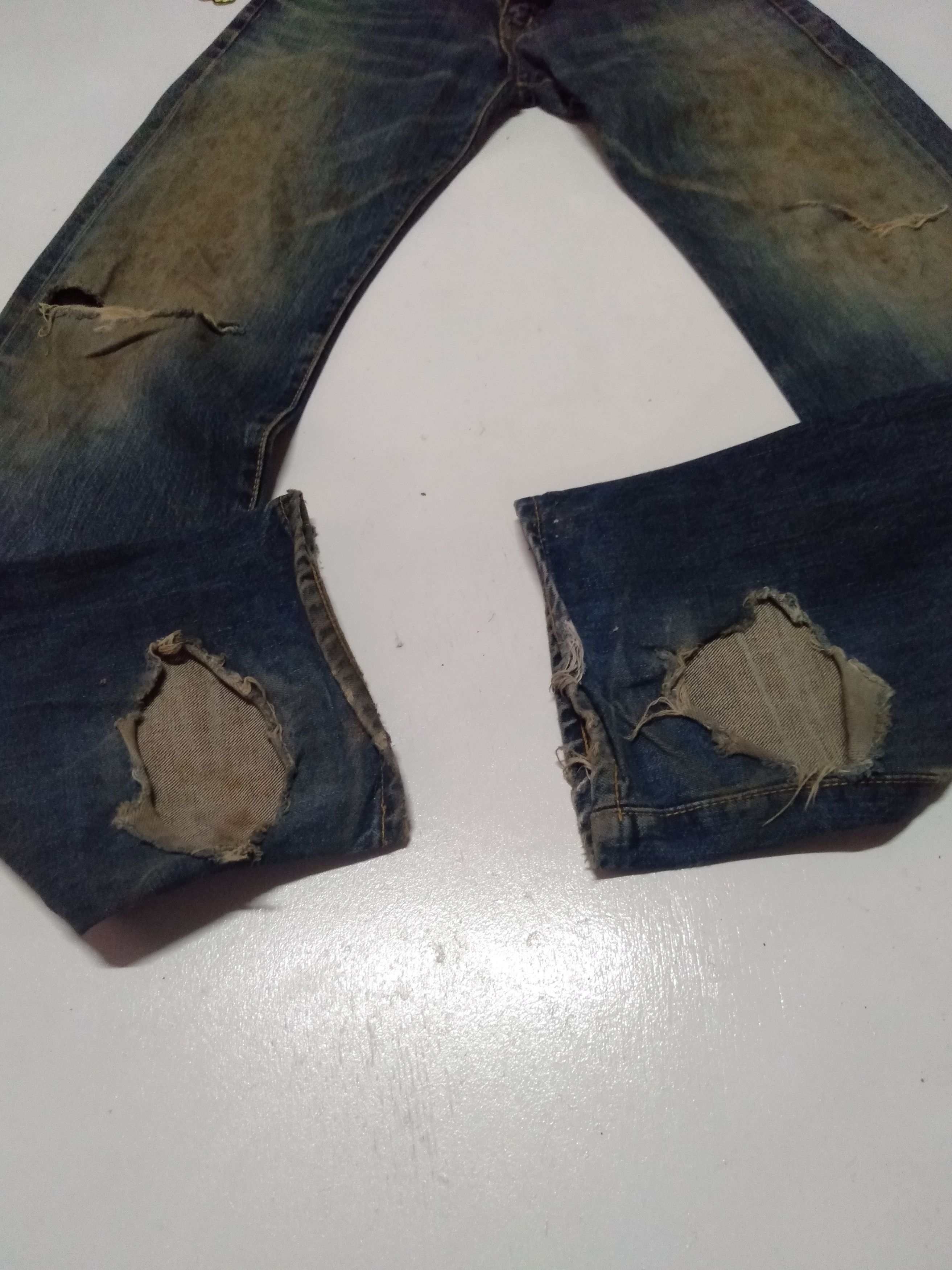 Edwin × Vintage vintage selvedge Edwin 505x rusty blue wash distresed denim Size US 28 / EU 44 - 9 Thumbnail