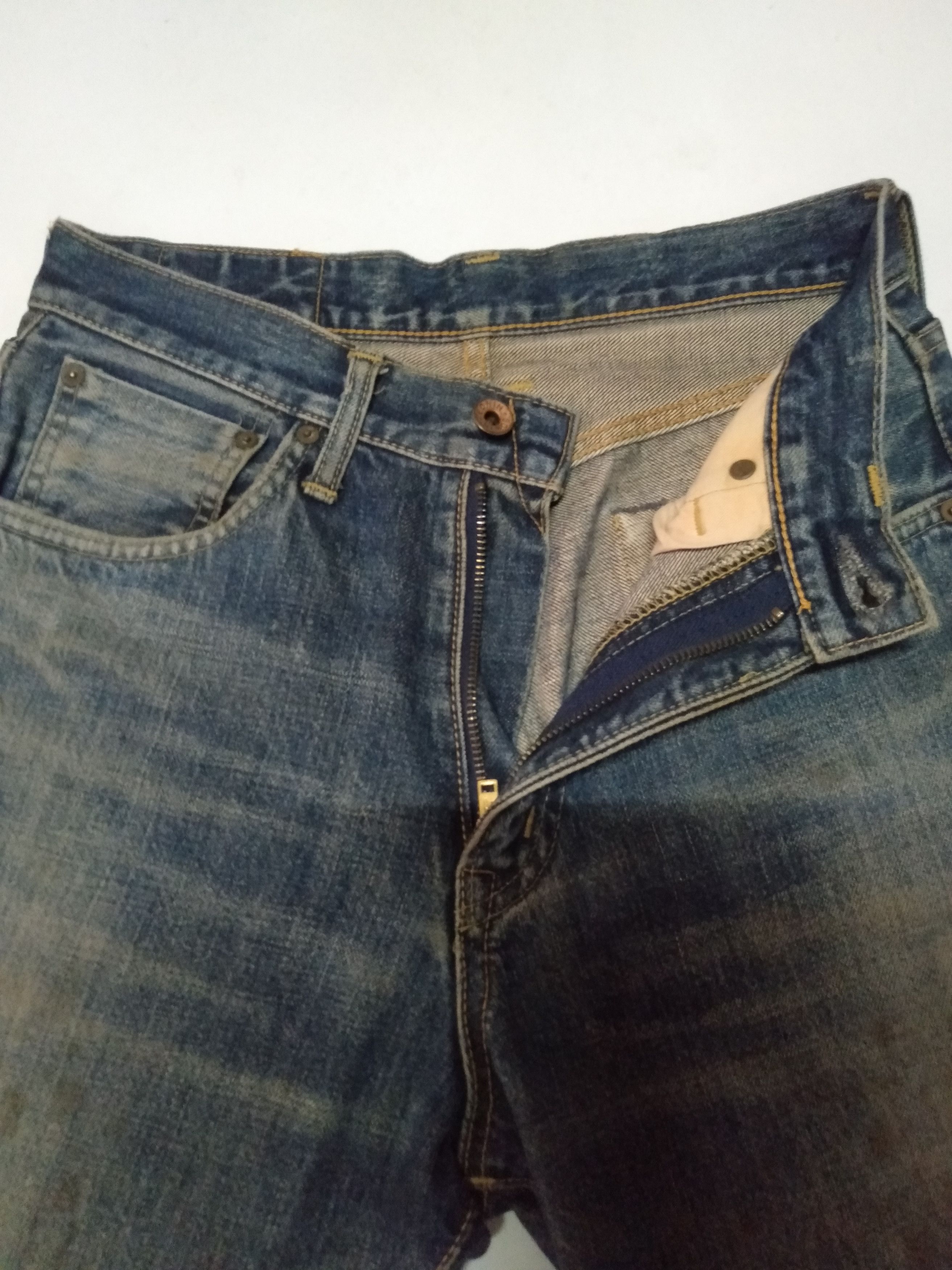 Edwin × Vintage vintage selvedge Edwin 505x rusty blue wash distresed denim Size US 28 / EU 44 - 5 Thumbnail