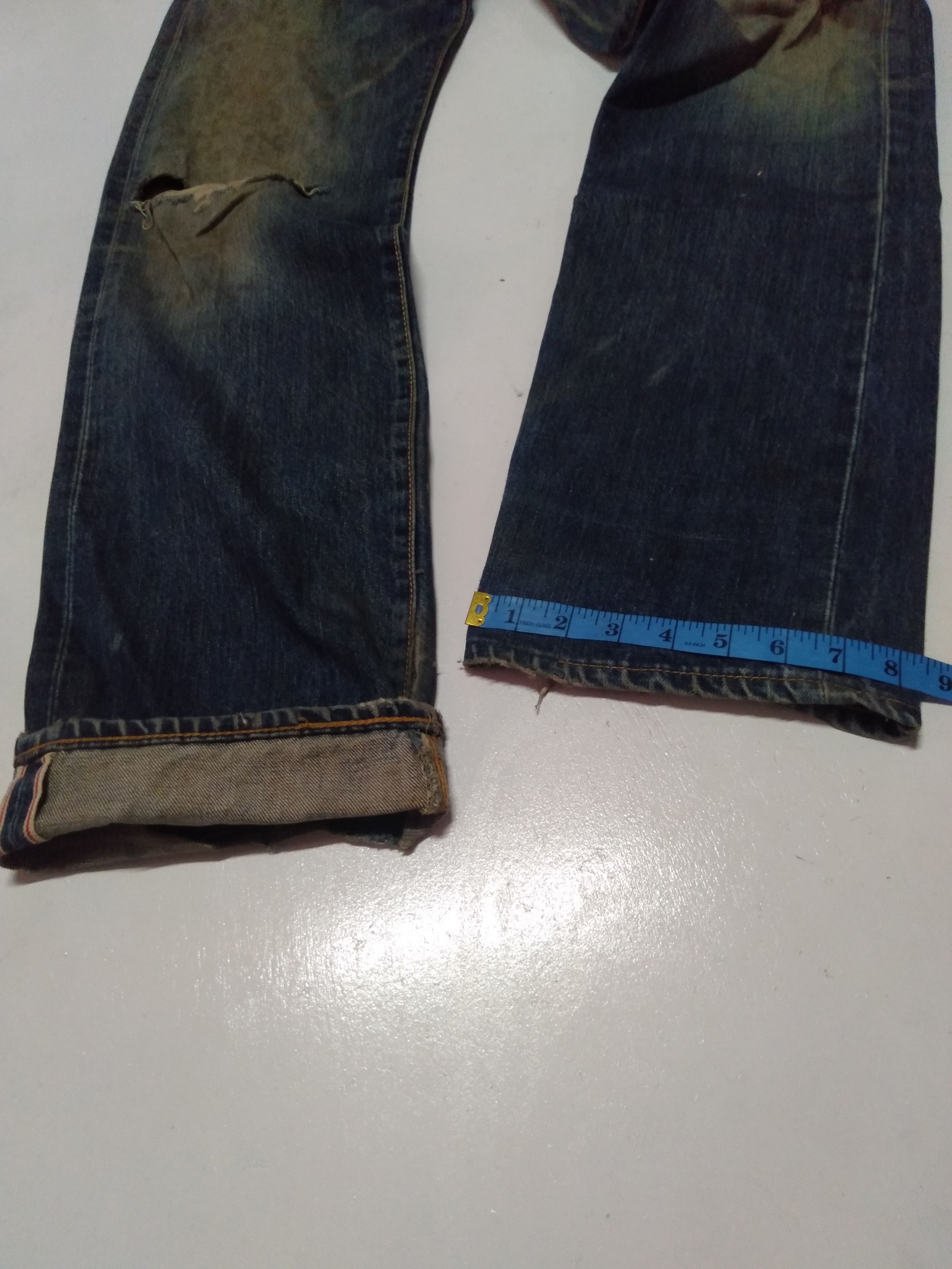 Edwin × Vintage vintage selvedge Edwin 505x rusty blue wash distresed denim Size US 28 / EU 44 - 6 Thumbnail