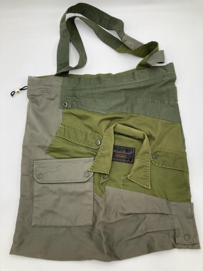 image of Undercover Ss05 "but Beautiful" Reconstructed Bag in Green, Men's