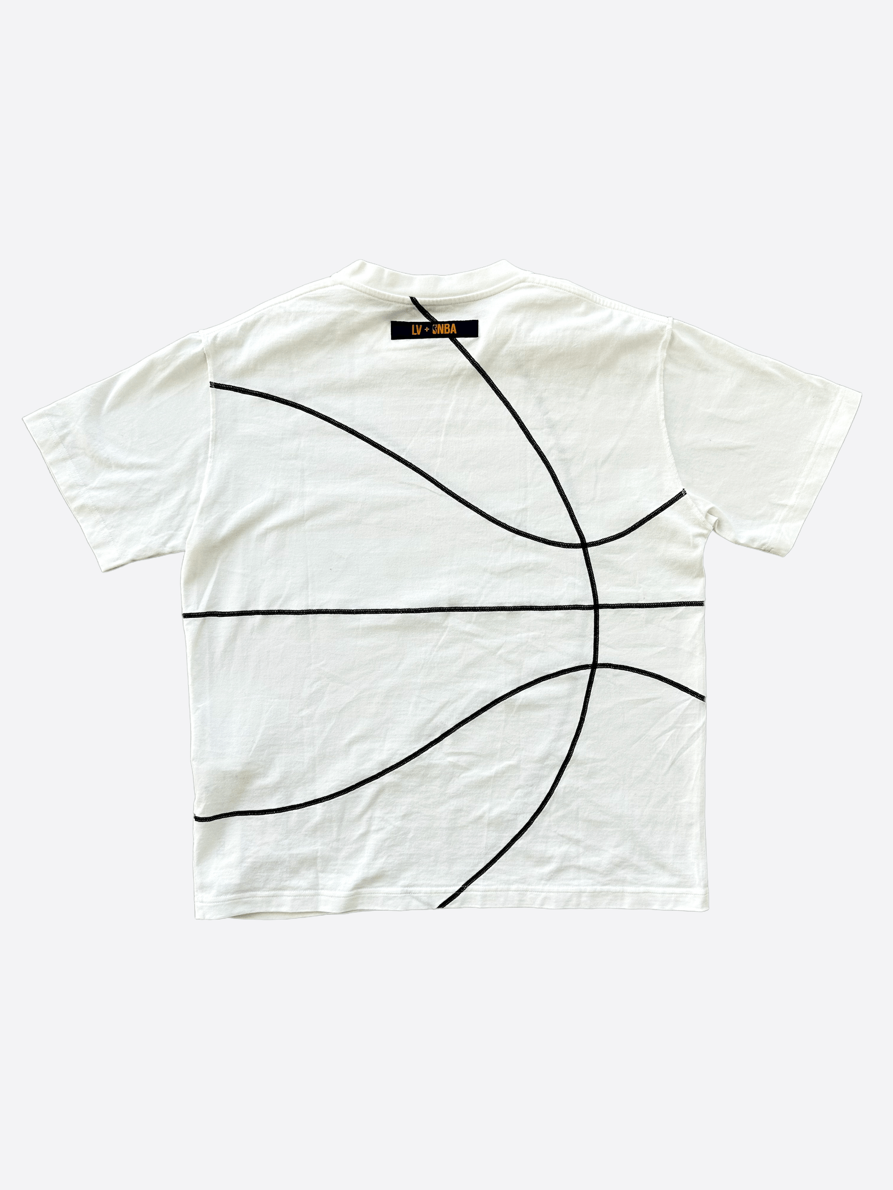 Louis Vuitton × NBA Louis Vuitton NBA White Basketball Print T-Shirt Size US L / EU 52-54 / 3 - 2 Thumbnail