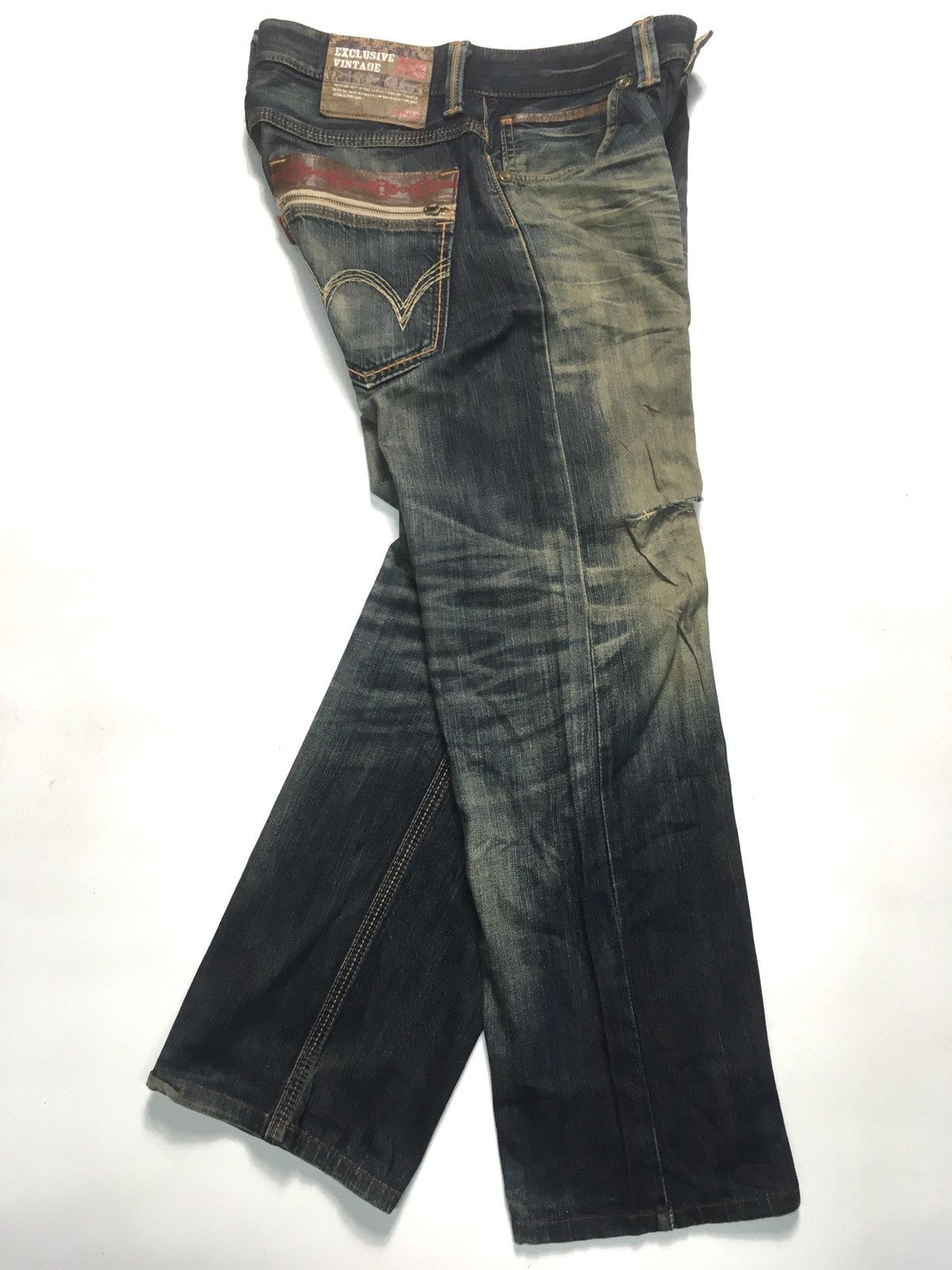 Edwin × Vintage Vintage rusty Edwin XV Aztec Navajo distressed denim Size US 33 - 7 Thumbnail