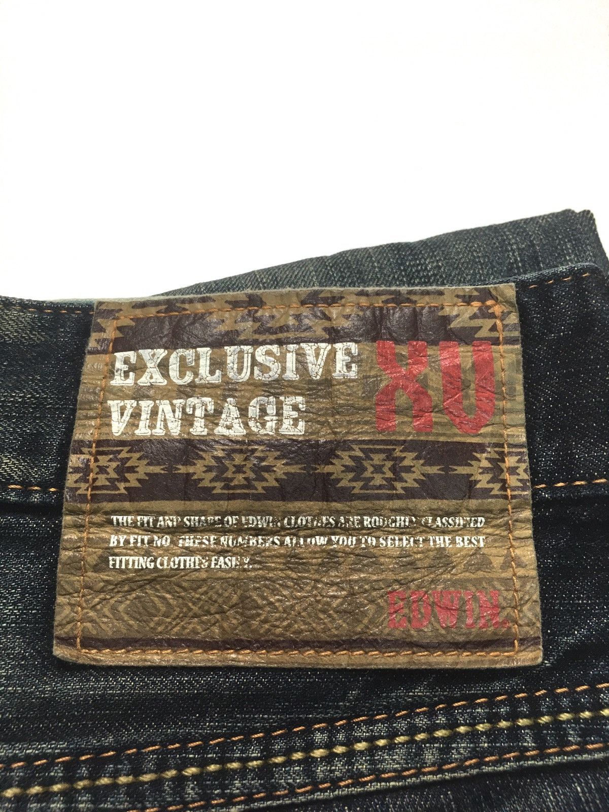 Edwin × Vintage Vintage rusty Edwin XV Aztec Navajo distressed denim Size US 33 - 4 Thumbnail