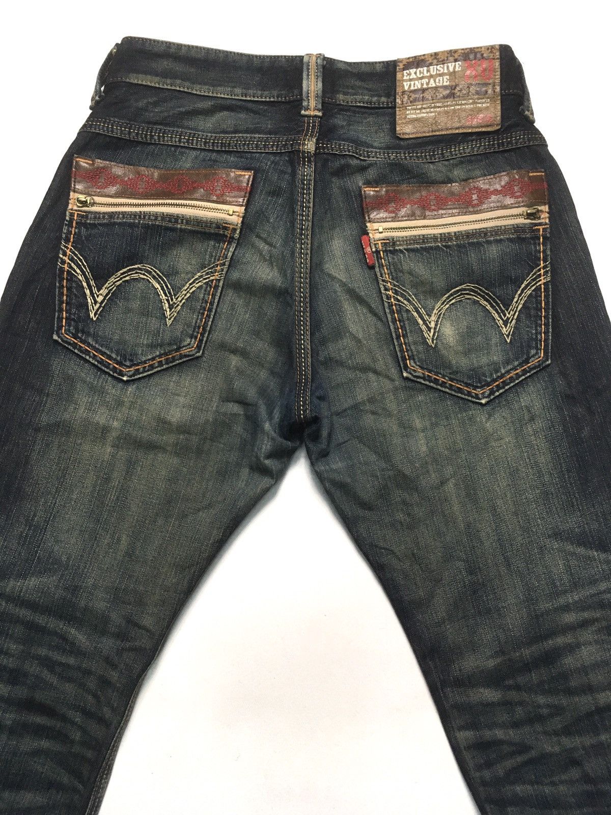 Edwin × Vintage Vintage rusty Edwin XV Aztec Navajo distressed denim Size US 33 - 2 Thumbnail