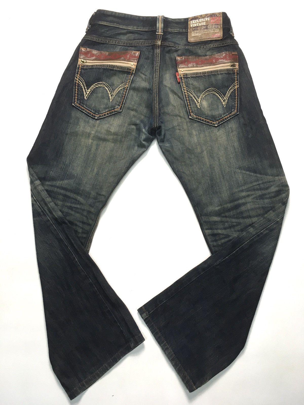 Edwin × Vintage Vintage rusty Edwin XV Aztec Navajo distressed denim Size US 33 - 1 Thumbnail