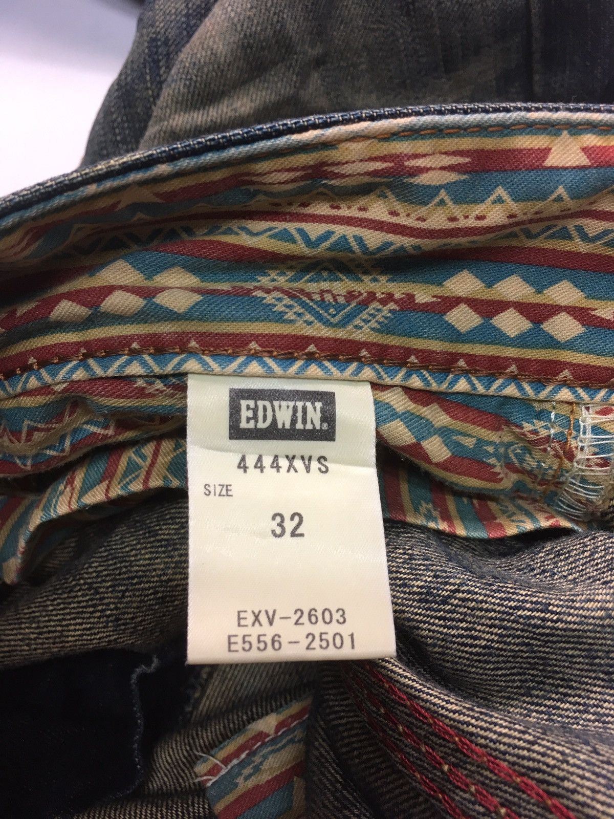 Edwin × Vintage Vintage rusty Edwin XV Aztec Navajo distressed denim Size US 33 - 5 Thumbnail