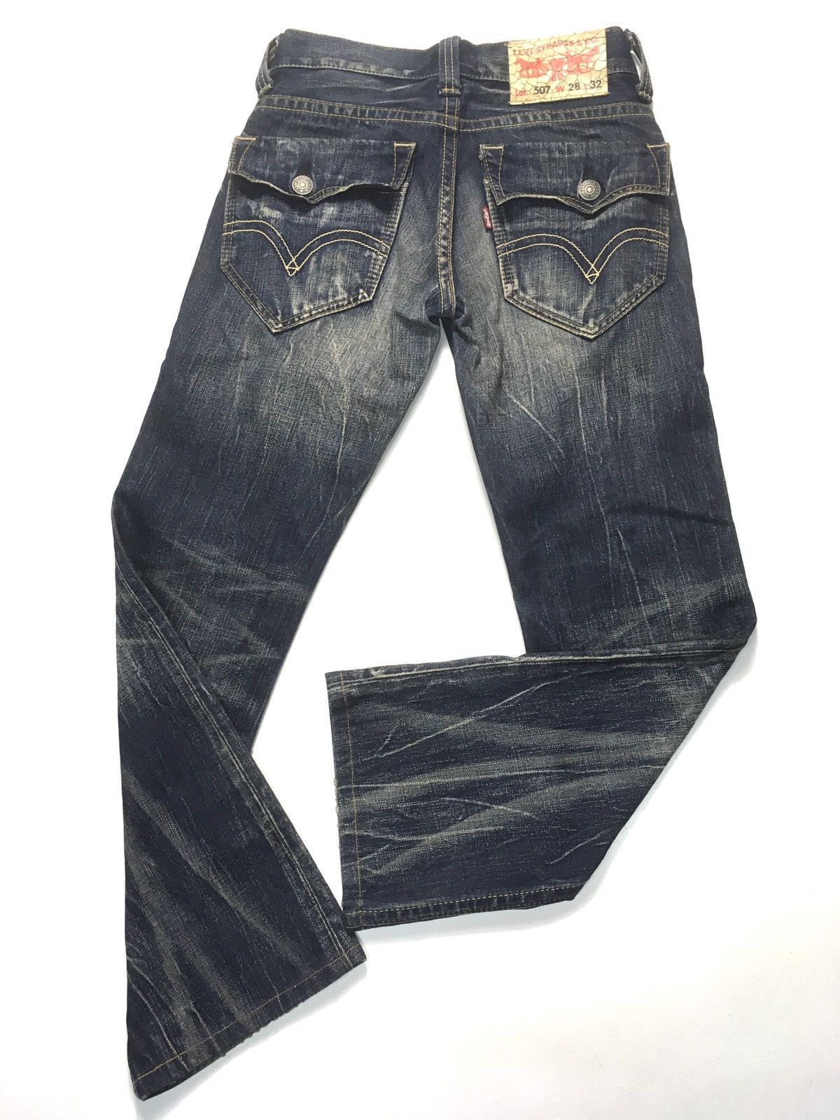 Levi's Vintage Clothing × Vintage Vintage ‘90 rusty Levi’s lot 507 flares denim 6 pocket Size US 28 / EU 44 - 1 Thumbnail