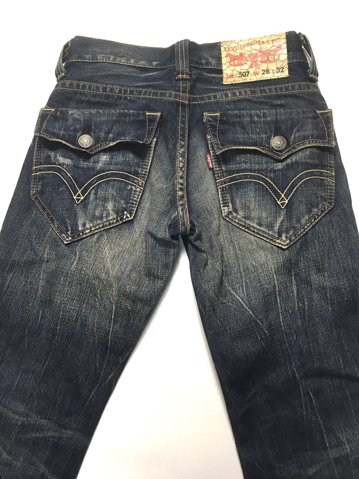 Levi's Vintage Clothing × Vintage Vintage ‘90 rusty Levi’s lot 507 flares denim 6 pocket Size US 28 / EU 44 - 2 Thumbnail