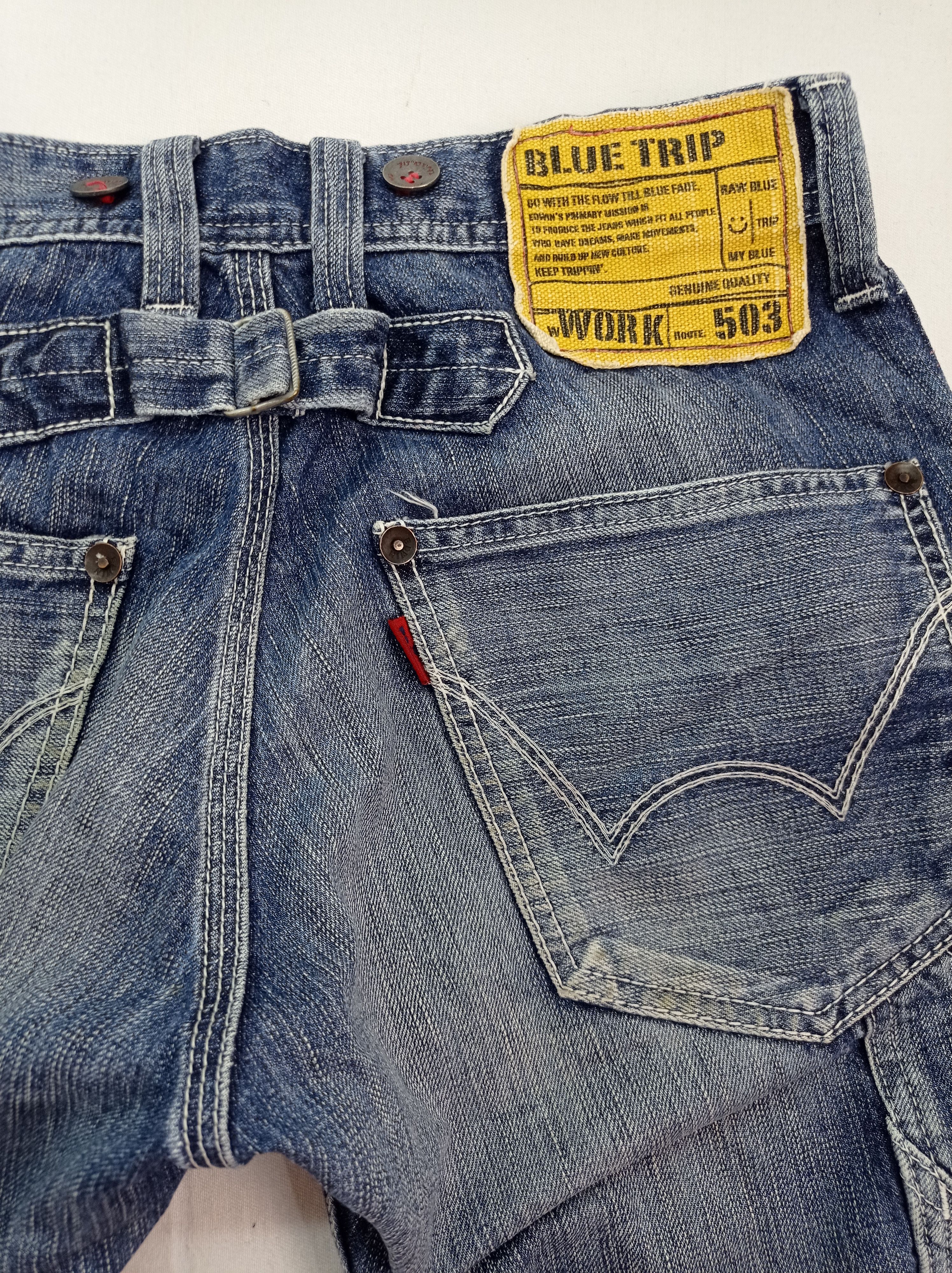 Edwin Edwin Denim Blue Trip Buckle Back Carpenter Size US 30 / EU 46 - 10 Thumbnail