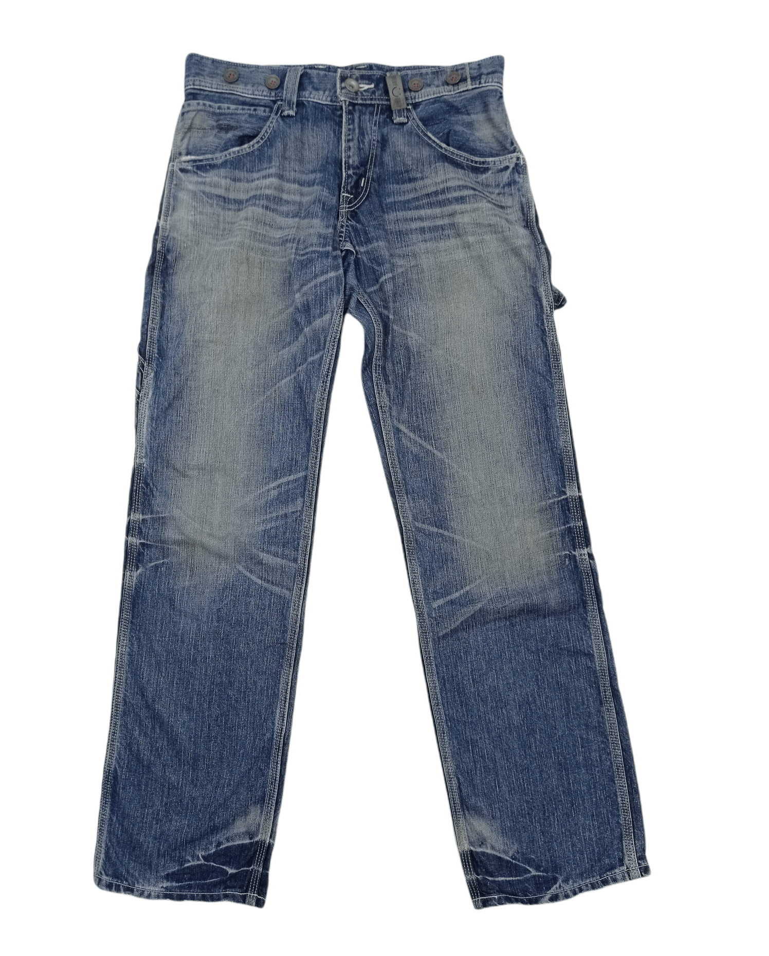 Edwin Edwin Denim Blue Trip Buckle Back Carpenter Size US 30 / EU 46 - 1 Thumbnail