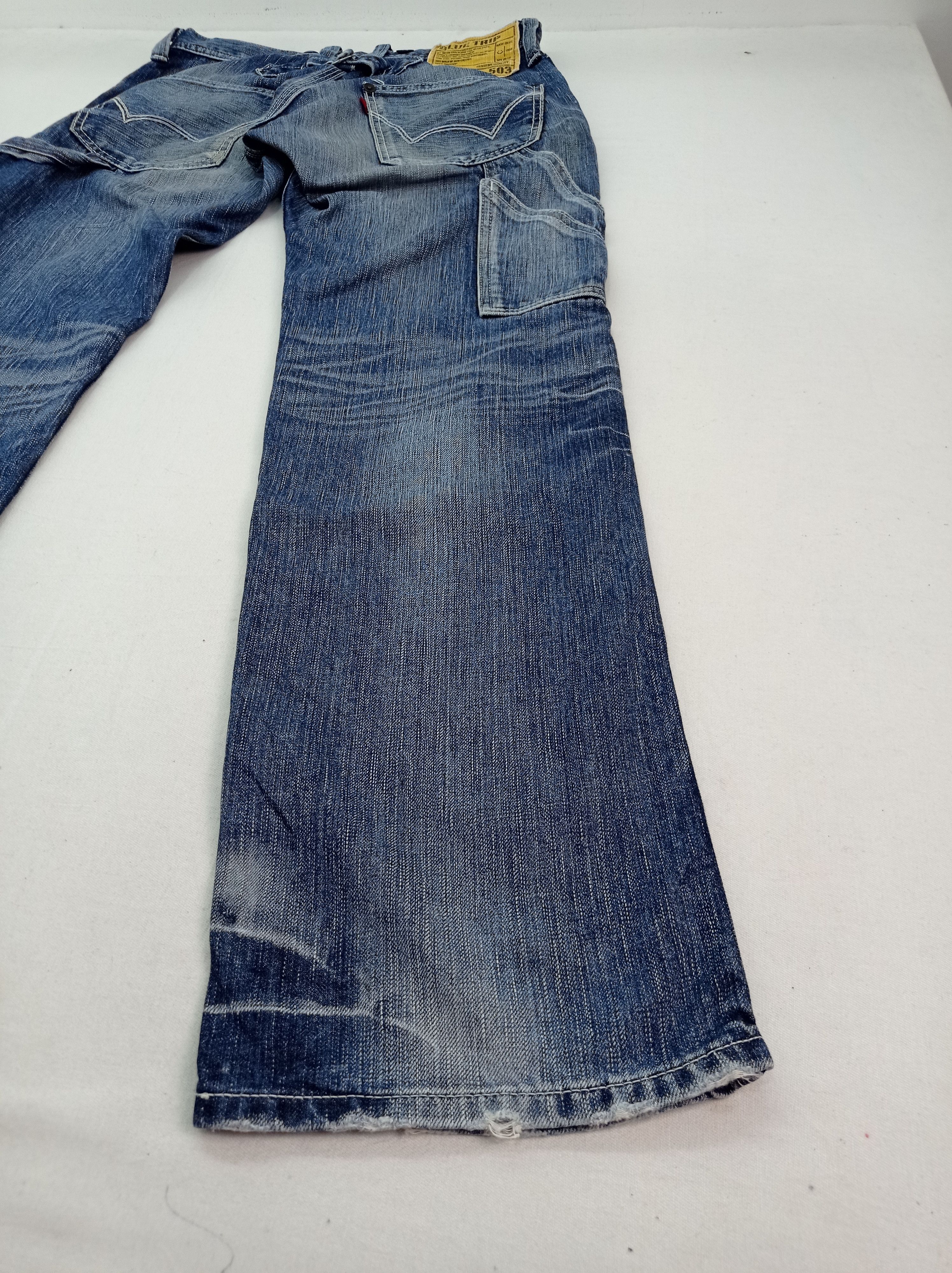 Edwin Edwin Denim Blue Trip Buckle Back Carpenter Size US 30 / EU 46 - 14 Thumbnail
