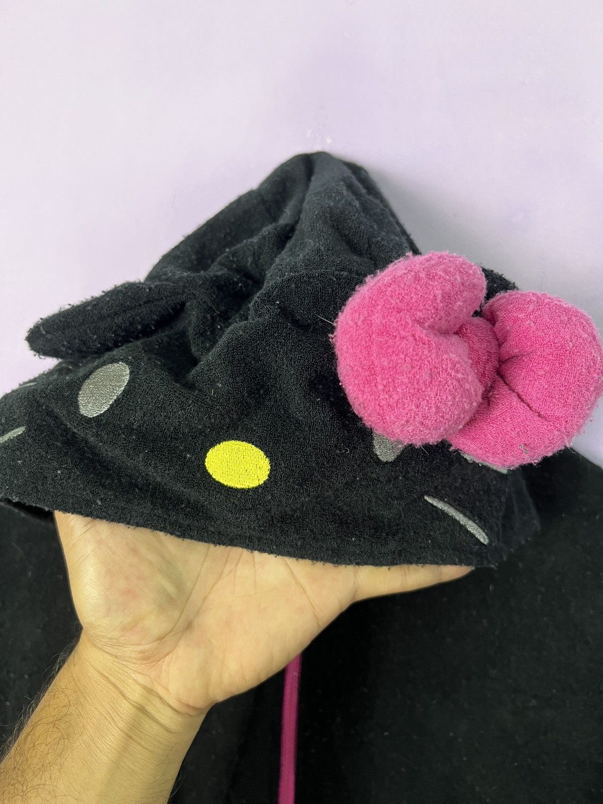 Cartoon Network 🔥Rare Black Pink Hello Kitty Costume Hoodies Size XL / US 12-14 / IT 48-50 - 11 Thumbnail