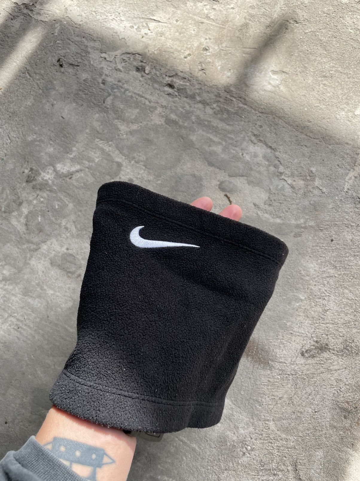 Nike × Nike ACG × Vintage Vintage Nike snood swoosh black fleece mask drill mask y2k Size ONE SIZE - 2 Thumbnail