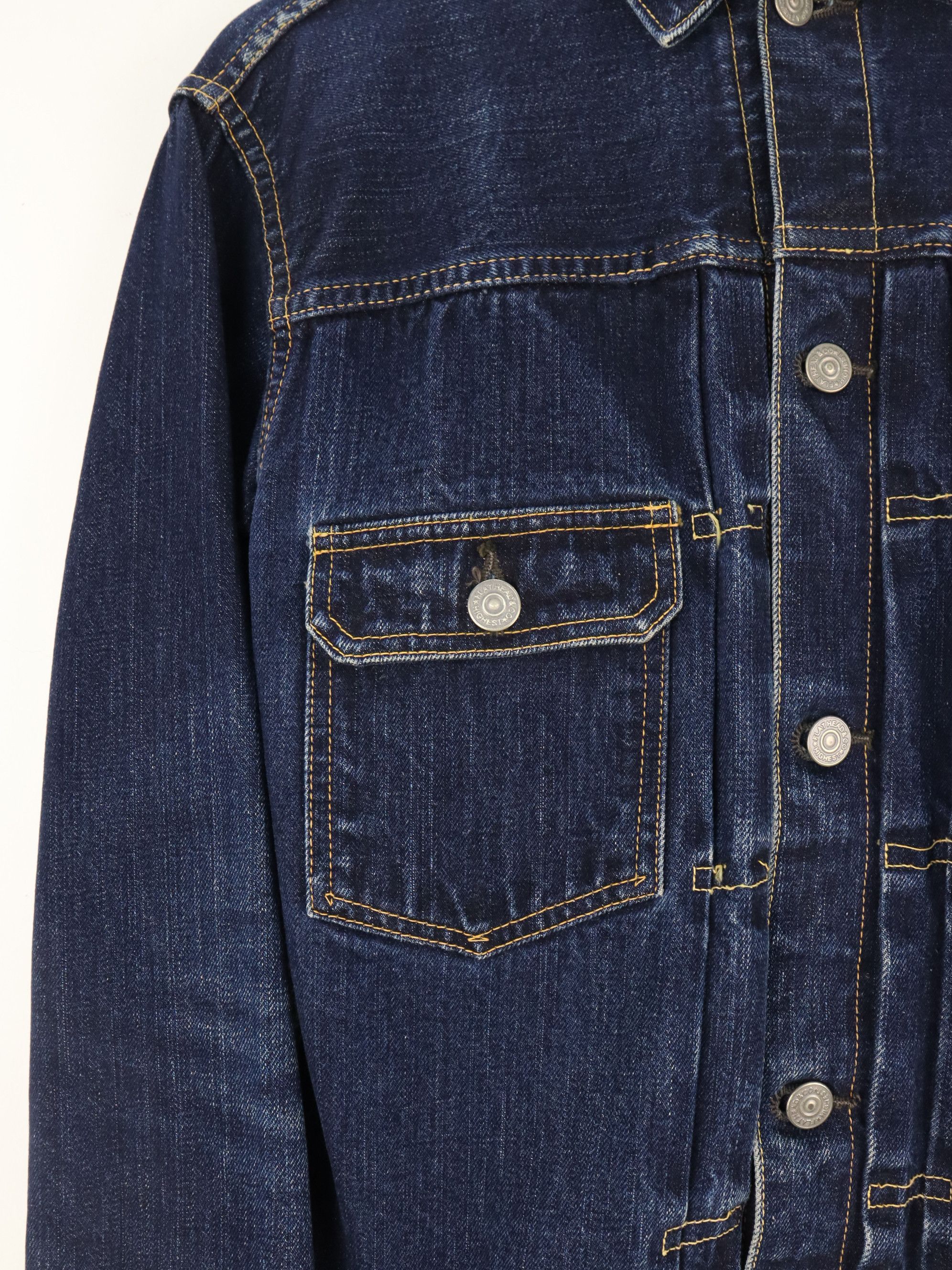 The Flat Head Vtg. The Flat Head 6002W Type 2 Selvedge Denim Jeans Jacket Size US M / EU 48-50 / 2 - 10 Thumbnail