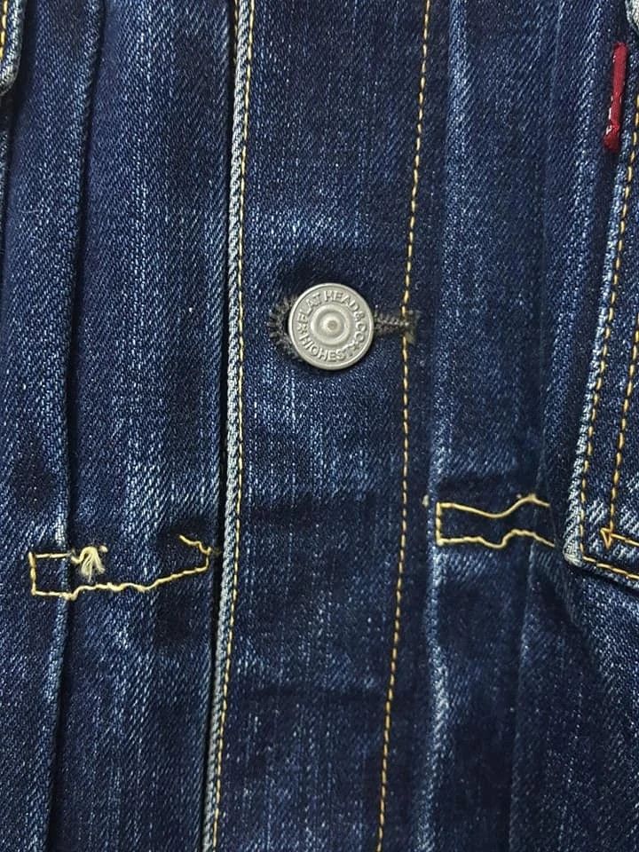 The Flat Head Vtg. The Flat Head 6002W Type 2 Selvedge Denim Jeans Jacket Size US M / EU 48-50 / 2 - 14 Thumbnail