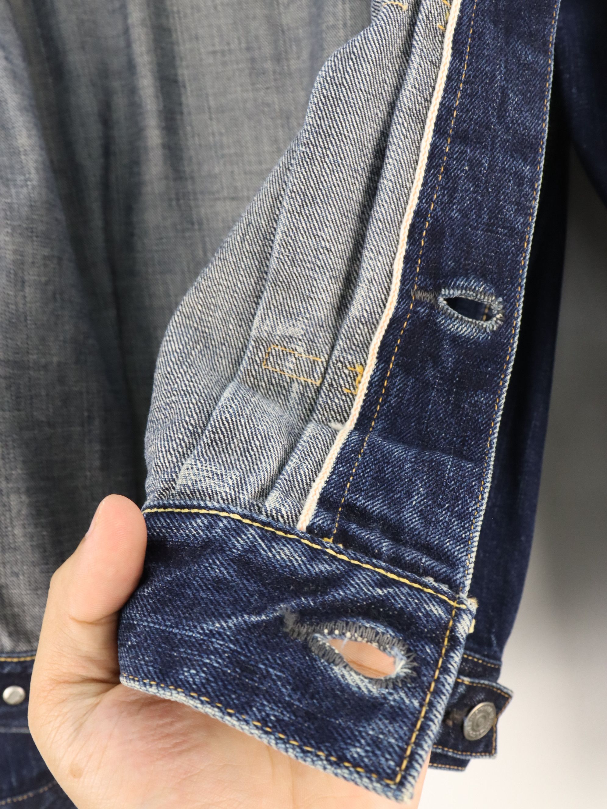 The Flat Head Vtg. The Flat Head 6002W Type 2 Selvedge Denim Jeans Jacket Size US M / EU 48-50 / 2 - 18 Thumbnail