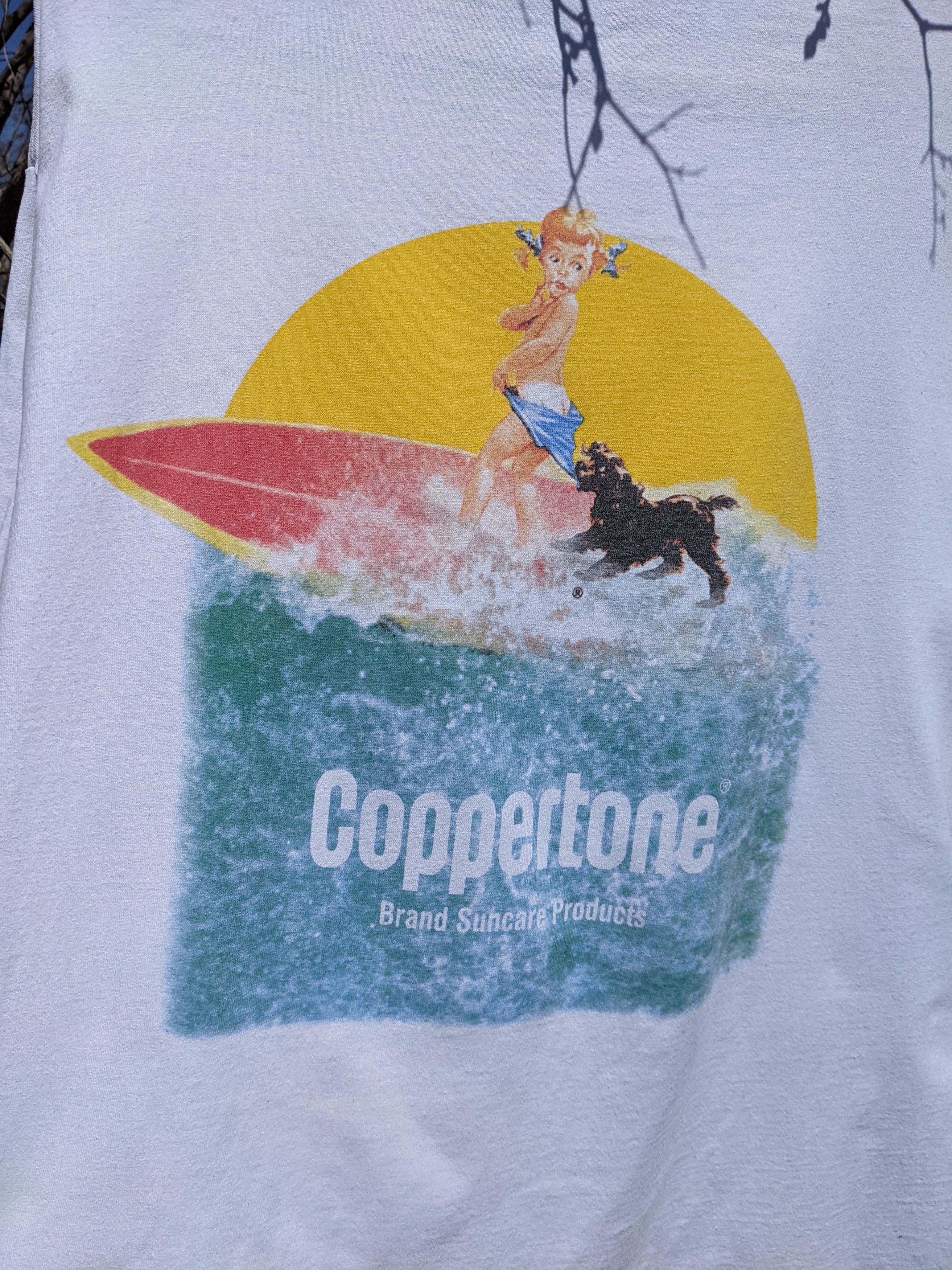 Vintage Vintage COPPERTONE Sun Screen Graphic Tee Size US XL / EU 56 / 4 - 5 Thumbnail