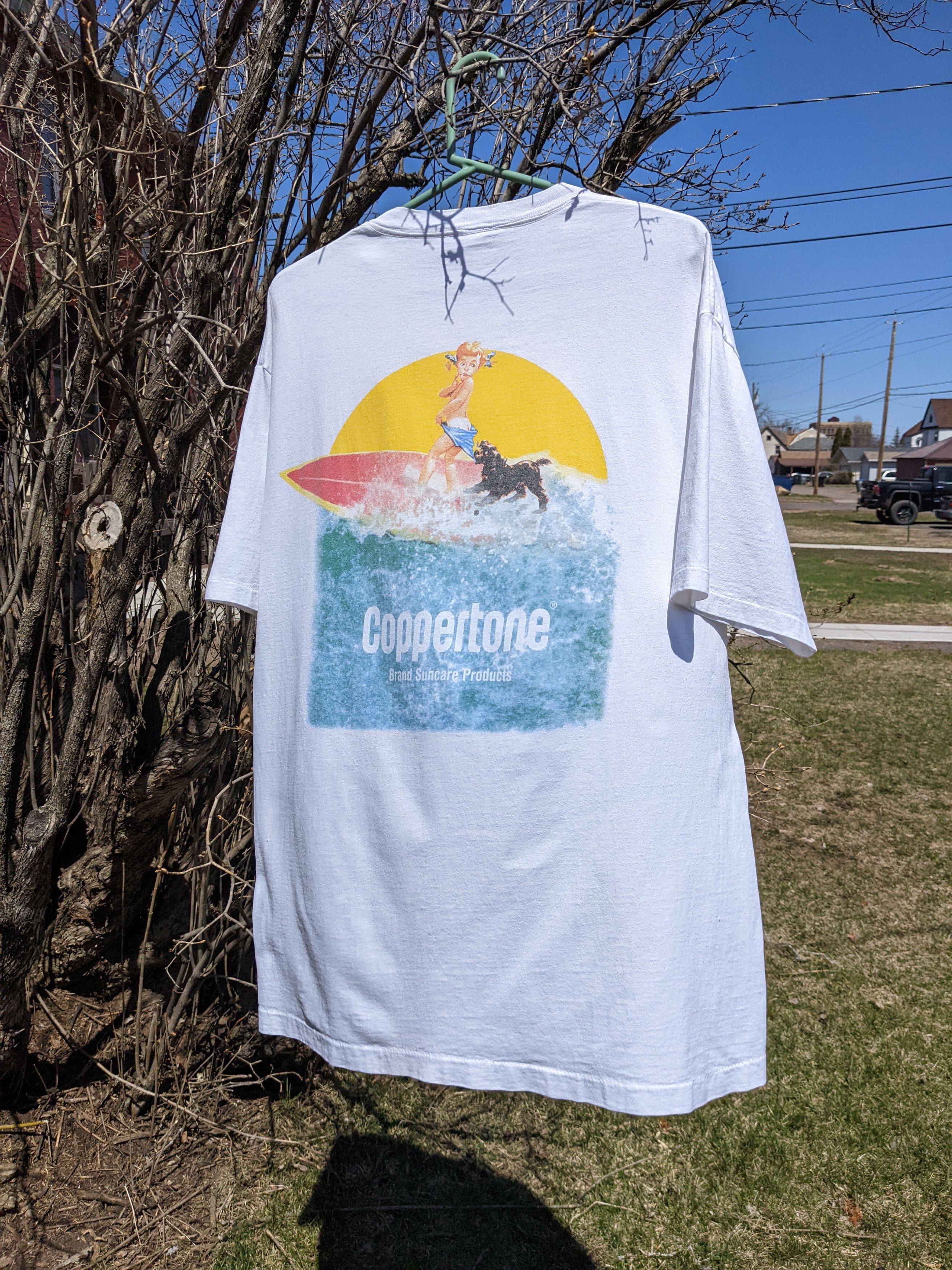 Vintage Vintage COPPERTONE Sun Screen Graphic Tee Size US XL / EU 56 / 4 - 1 Thumbnail