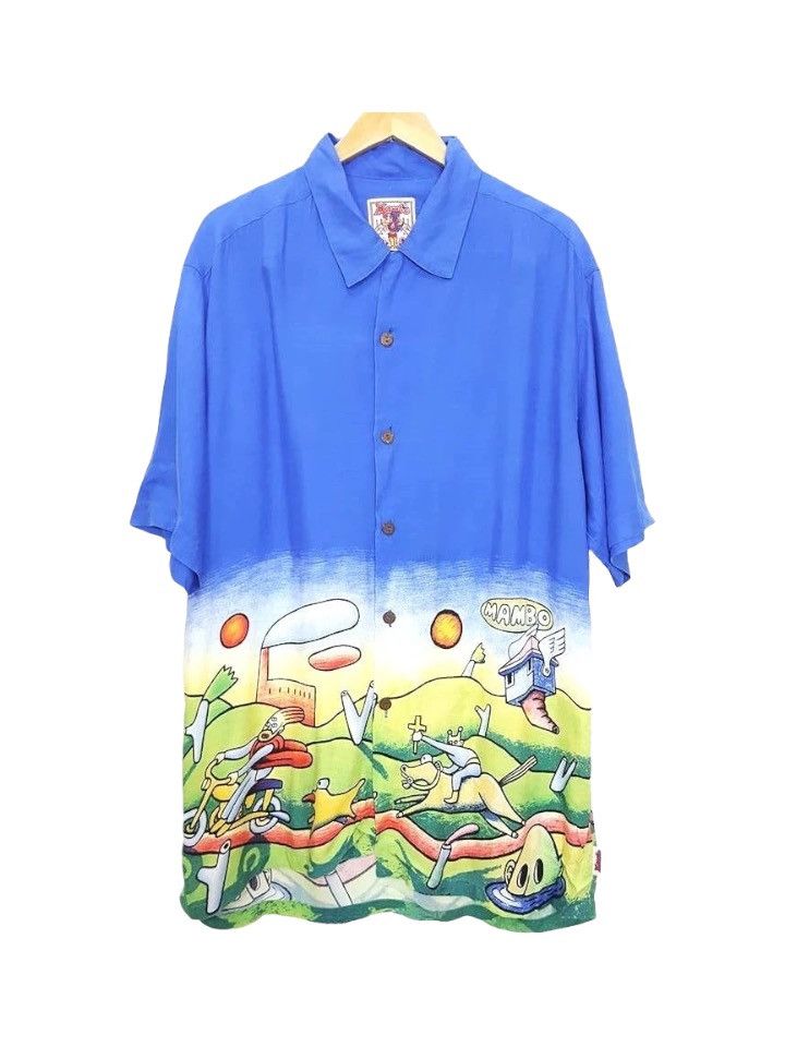 Mambo 100% Rayon Mambo Loud Shirts Hawaiian Loop Collar Surf Size US XL / EU 56 / 4 - 1 Thumbnail