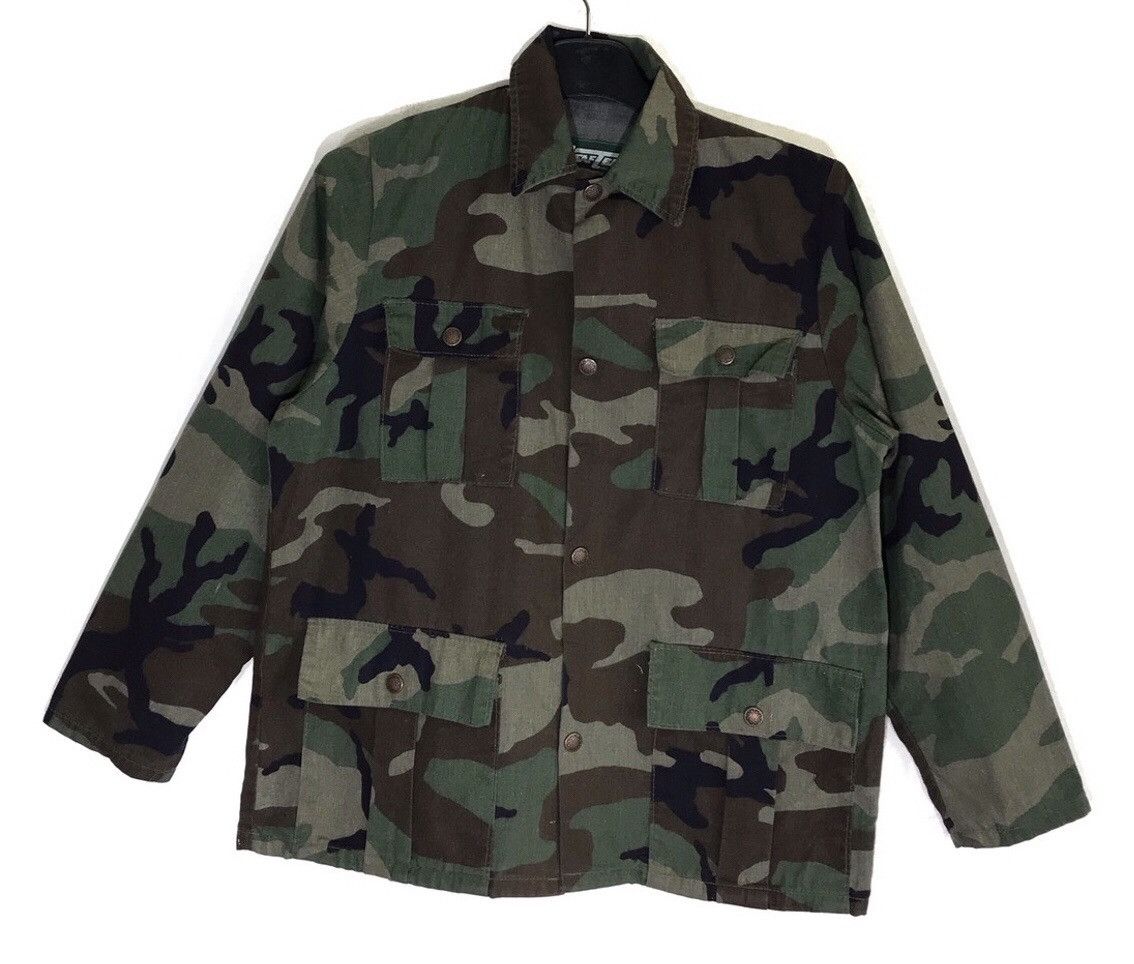 SafTbak × Vintage Made In Usa Vintage Saftbak Camouflage Military Jacket Size US S / EU 44-46 / 1 - 1 Thumbnail