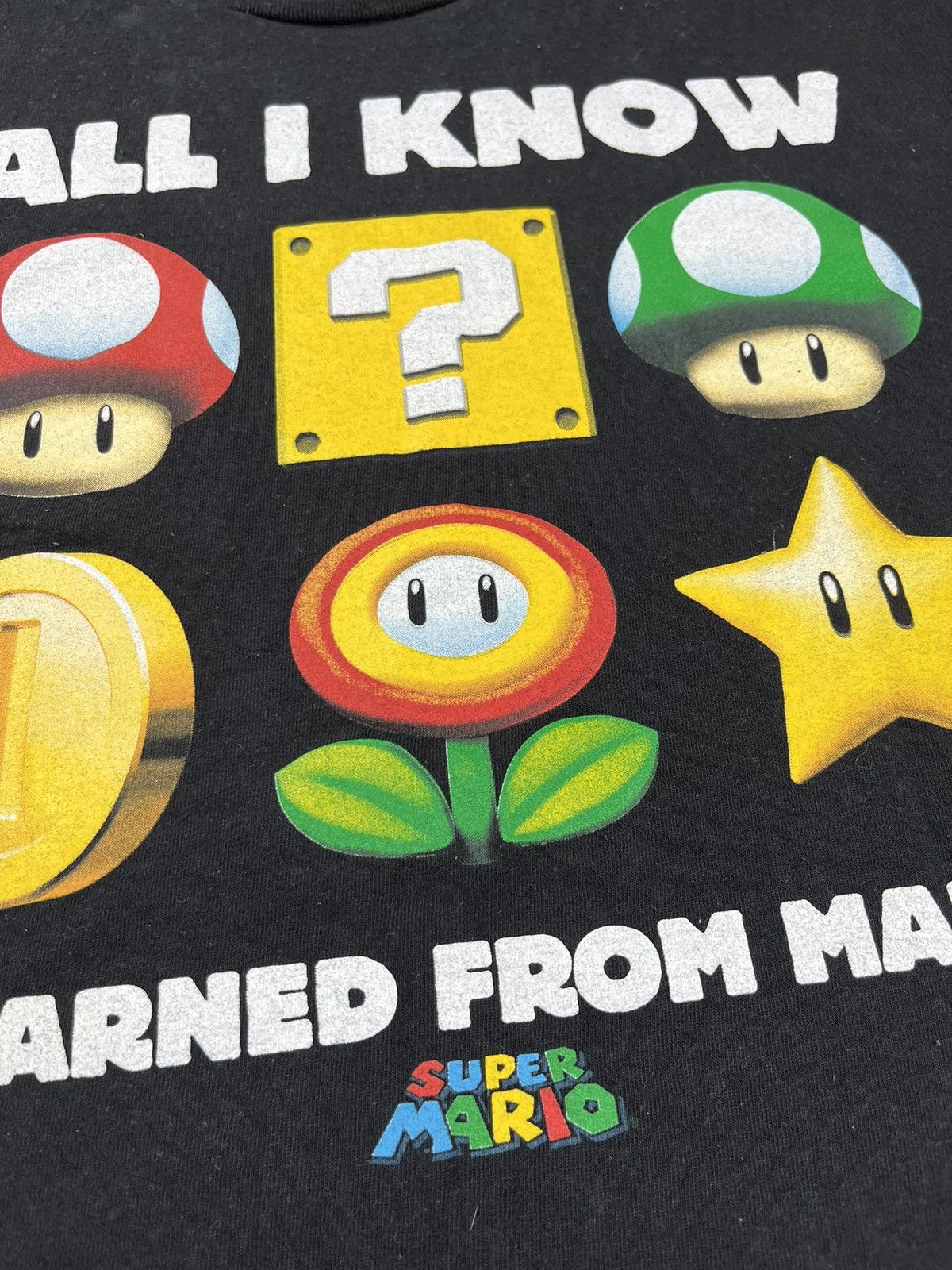 Nintendo × The Game × Vintage Vintage Super Mario 2008 Tee ALL I KNOW I LEARNED FROM MARIO Size US XL / EU 56 / 4 - 3 Thumbnail
