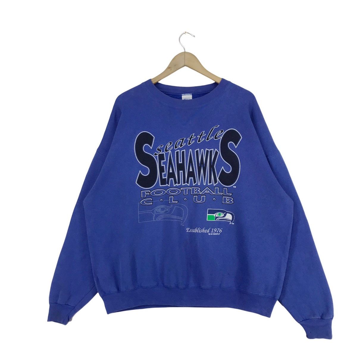 NFL 90s Seattle Seahawks Sweatshirt Crewneck Size US XL / EU 56 / 4 - 1 Thumbnail