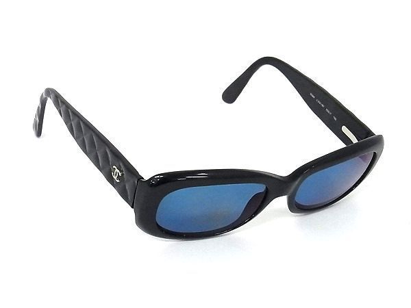 Chanel Chanel 5094 Black Blue Tinted Silver CC Logo Sunglasses Size ONE SIZE - 1 Preview