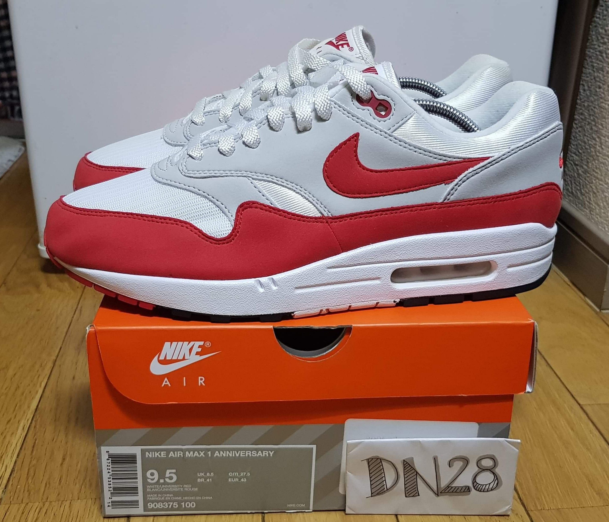 Nike Air Max 1 Anniversary 9.5 White