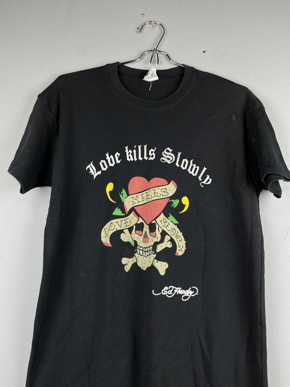 Christian Audigier × Ed Hardy × Vintage Vintage Ed Hardy tee Cristian Audigier y2k Size L / US 10 / IT 46 - 2 Thumbnail