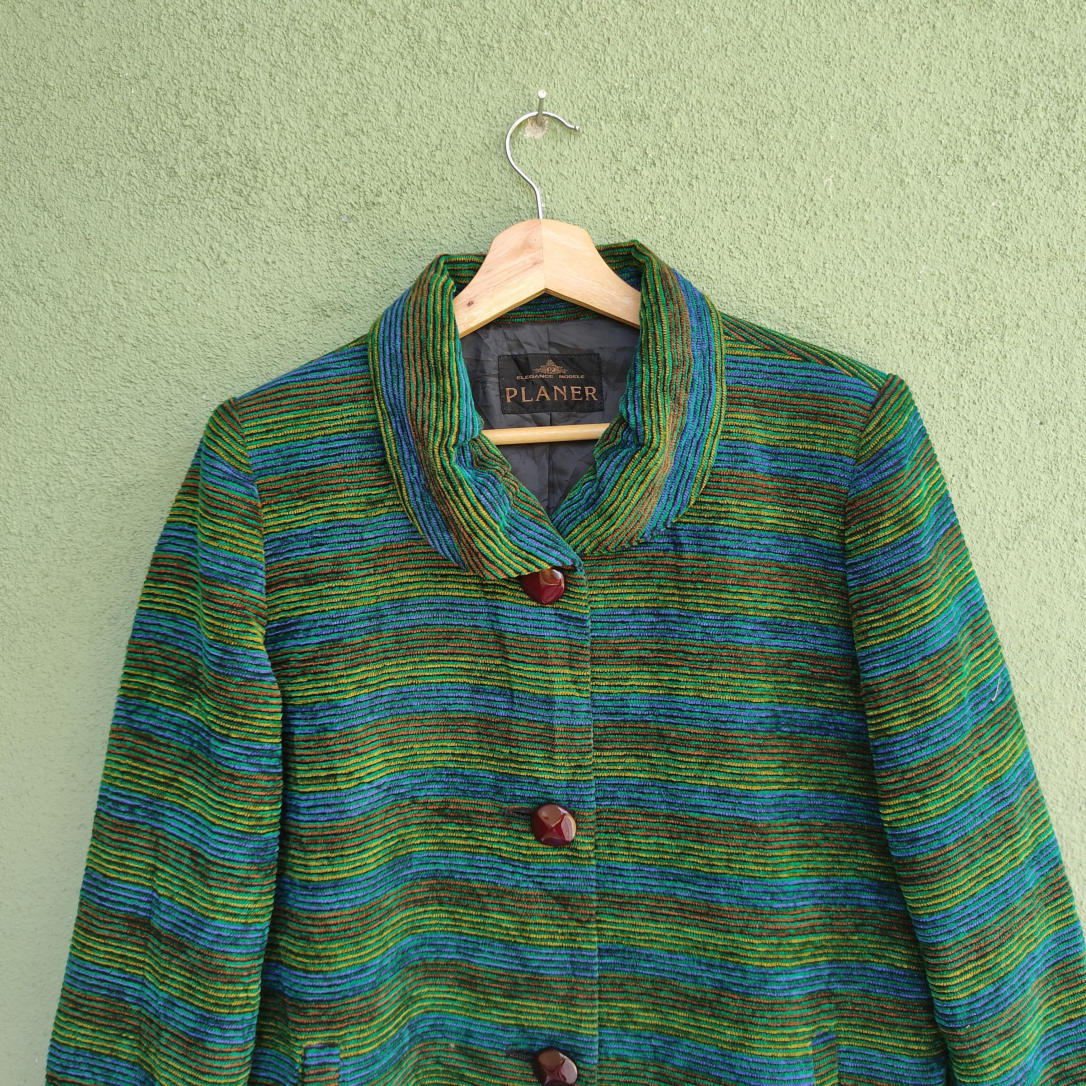 Japanese Brand Vtg ELEGANCE MODELE PLANER Button Ups Coat Jacket Size US M / EU 48-50 / 2 - 4 Thumbnail
