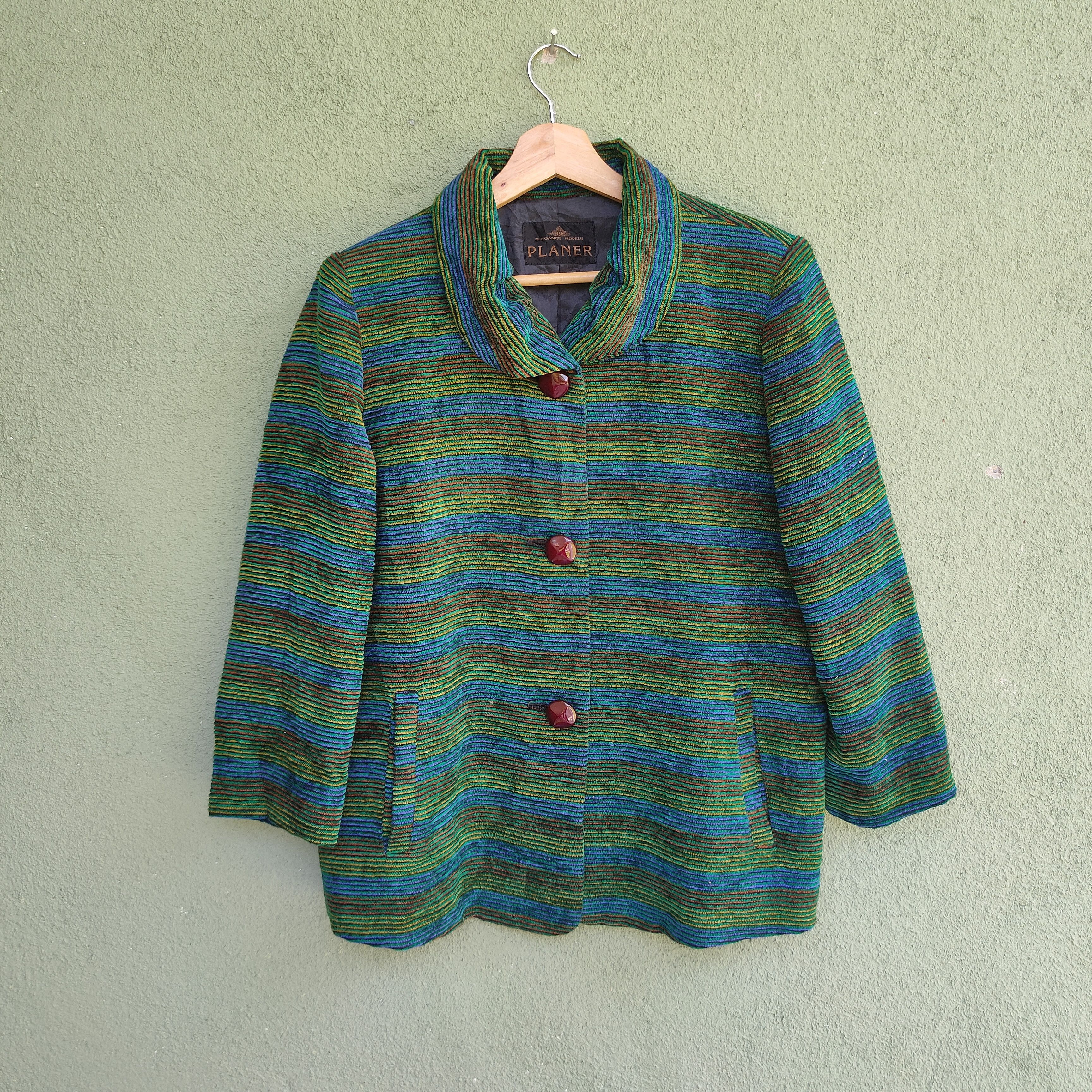 Japanese Brand Vtg ELEGANCE MODELE PLANER Button Ups Coat Jacket Size US M / EU 48-50 / 2 - 1 Thumbnail