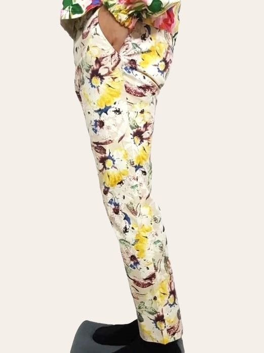 ADAM ET ROPE × Japanese Brand Japanese Adam et Rope Floral Casual Cropped Pant Size US 29 - 4 Thumbnail