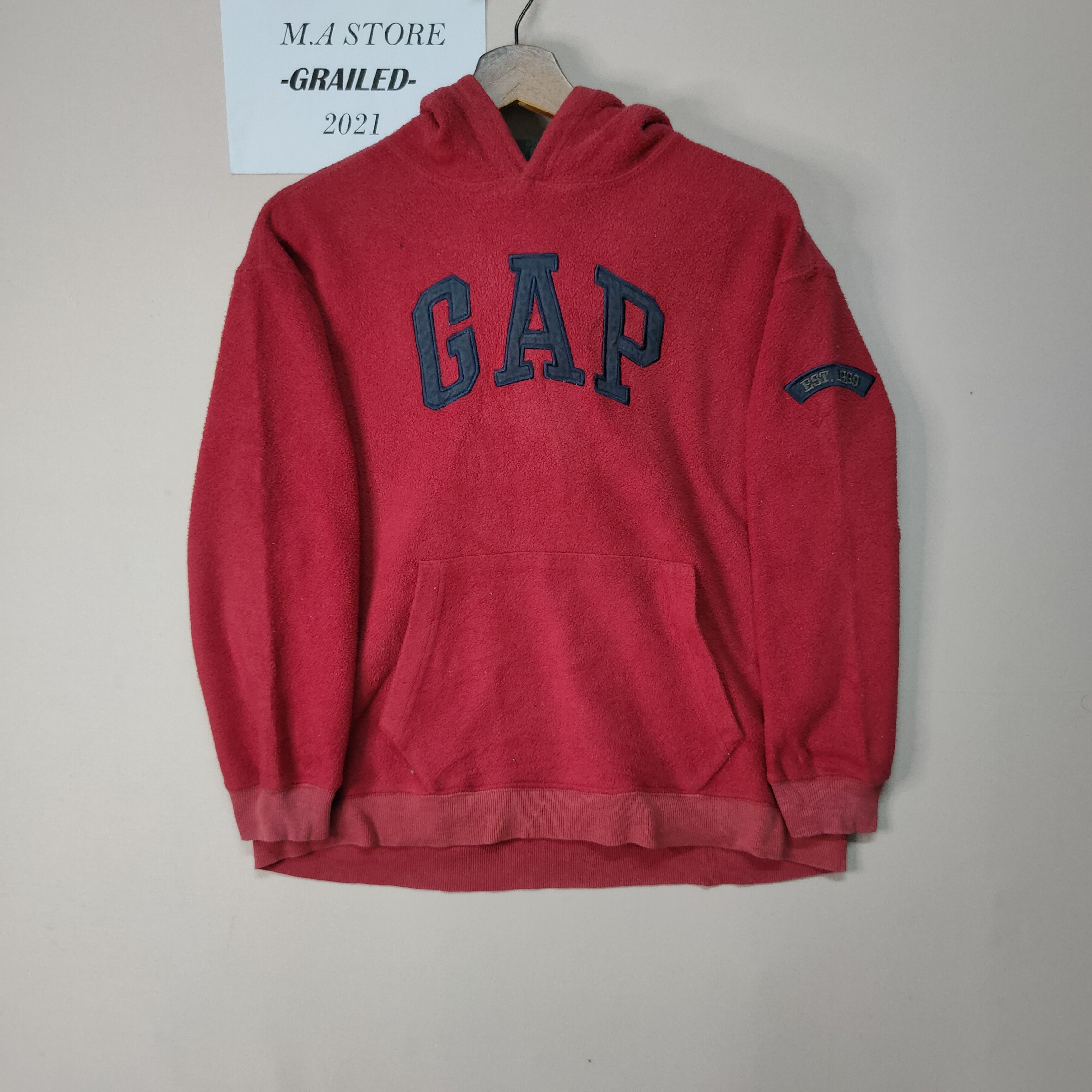 Gap VINTAGE GAP EMBROIDERY BIG LOGO HOODIE SWEATSHIRT Size US S / EU 44-46 / 1 - 1 Thumbnail