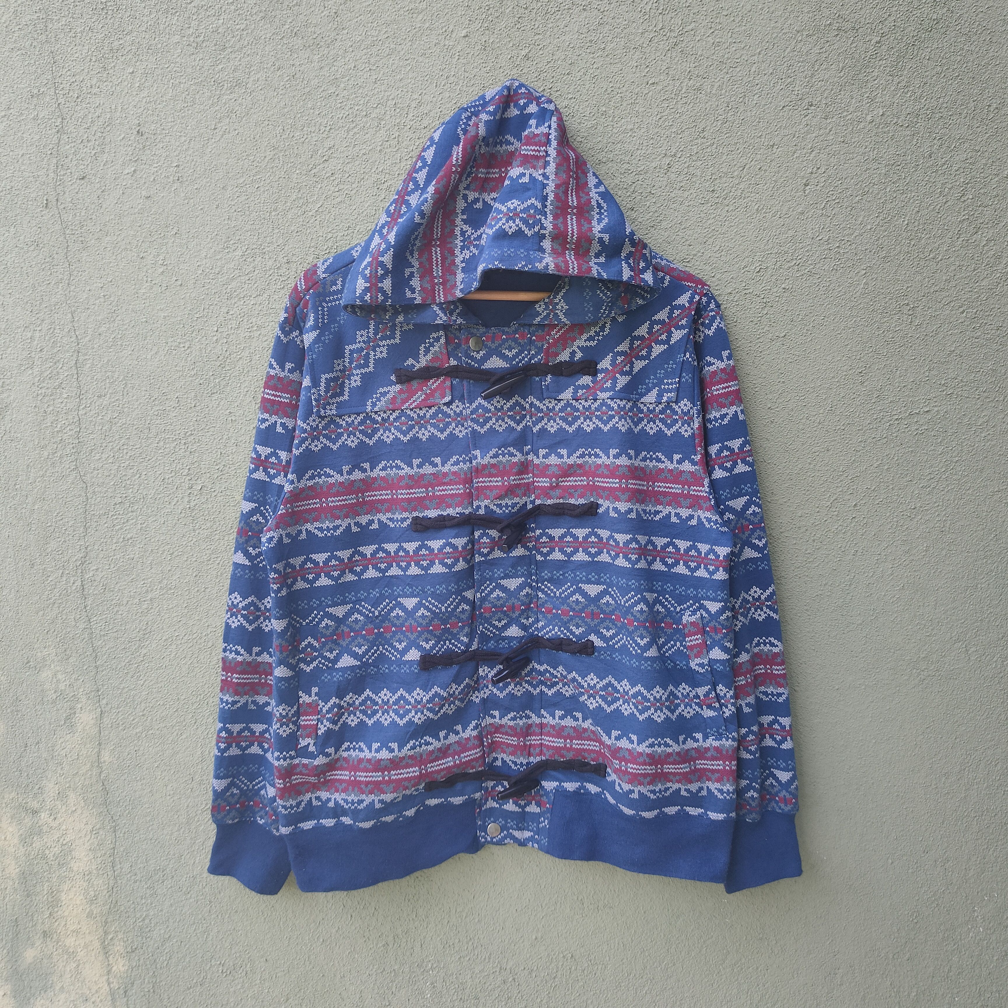 Japanese Brand Vintage Euroyal Nice Design Button Ups Hooded Jacket Size US L / EU 52-54 / 3 - 1 Thumbnail