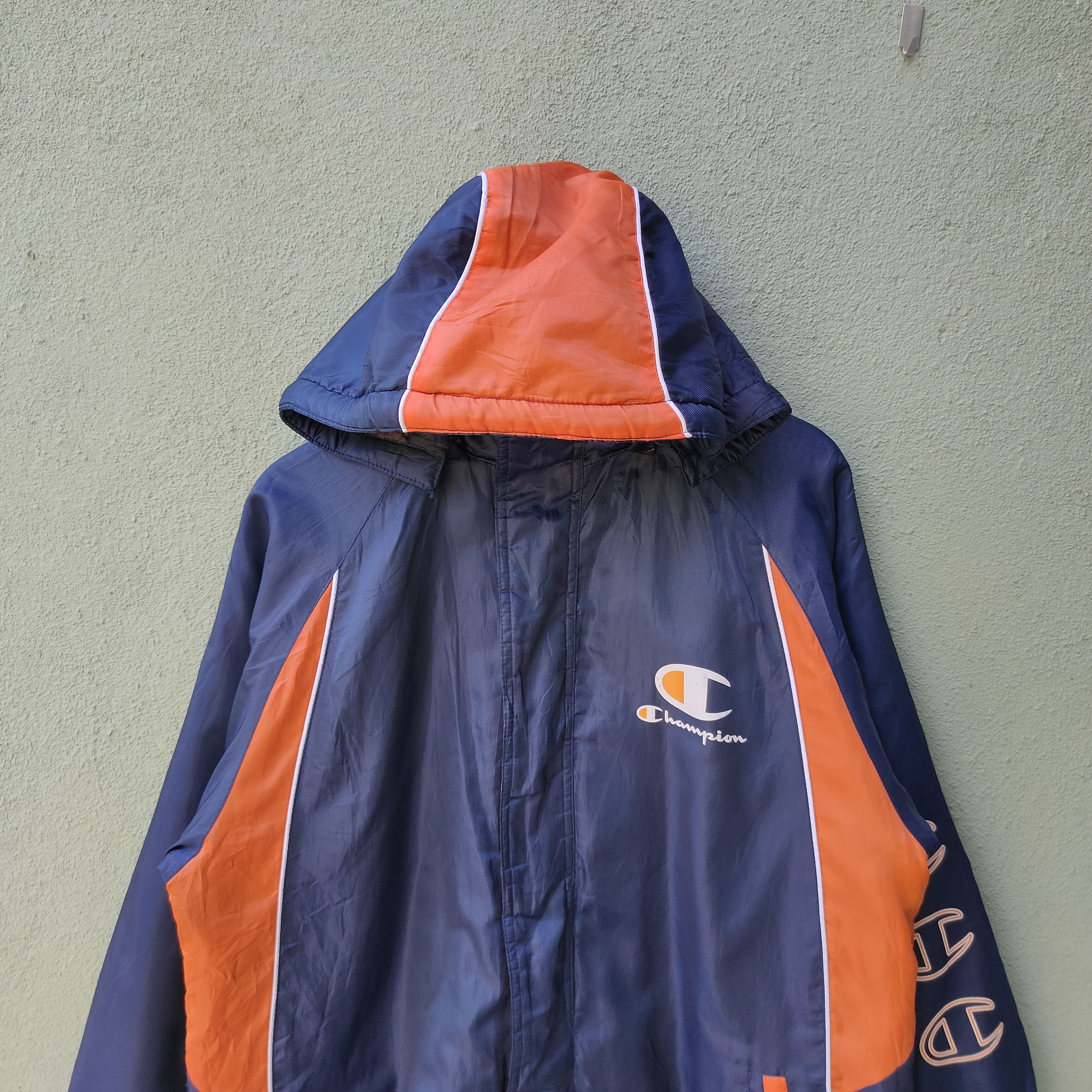 Champion × Vintage Vintage CHAMPION Zipper Ups Big logo Hoodie Sweater Jacket Size US L / EU 52-54 / 3 - 5 Thumbnail