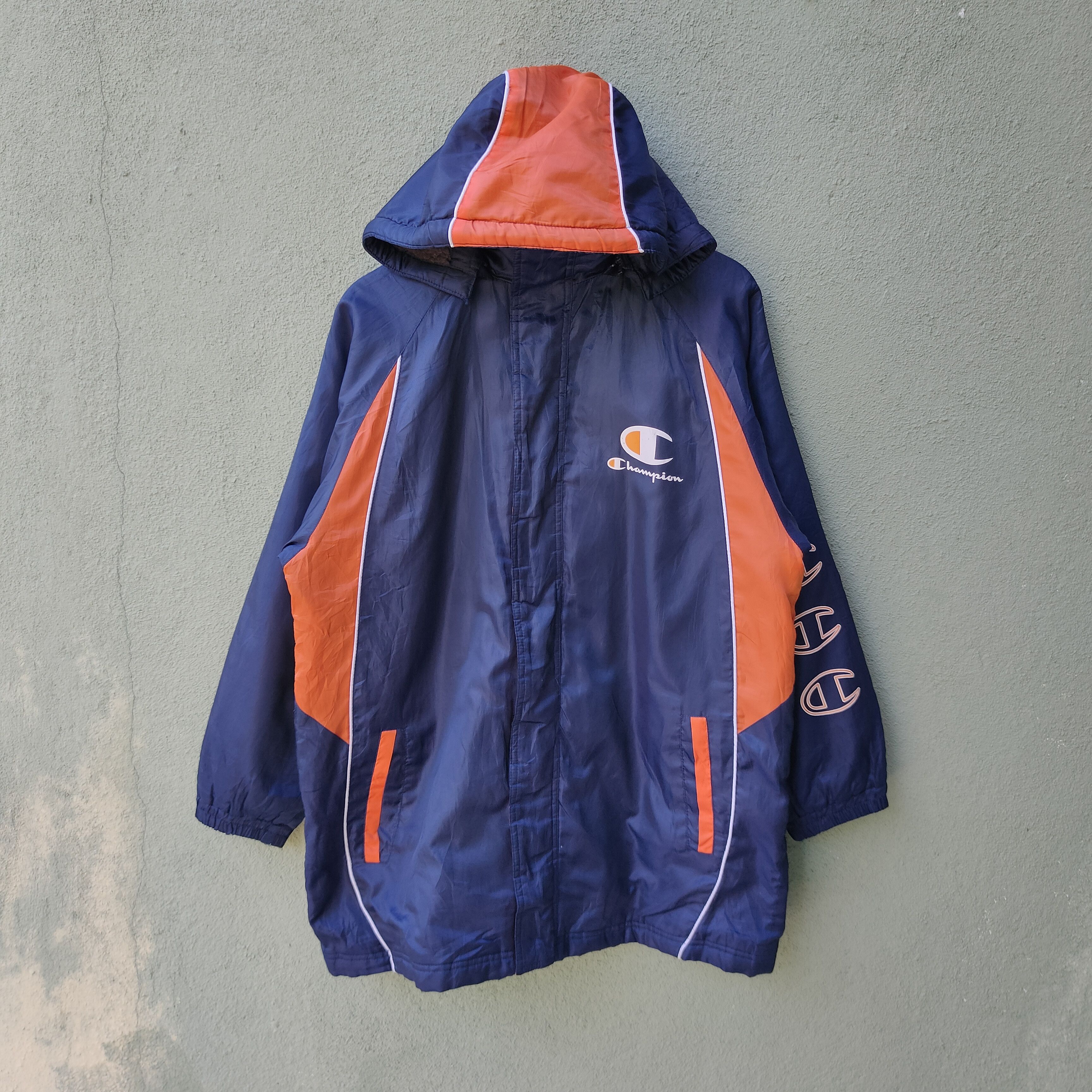 Champion × Vintage Vintage CHAMPION Zipper Ups Big logo Hoodie Sweater Jacket Size US L / EU 52-54 / 3 - 2 Thumbnail