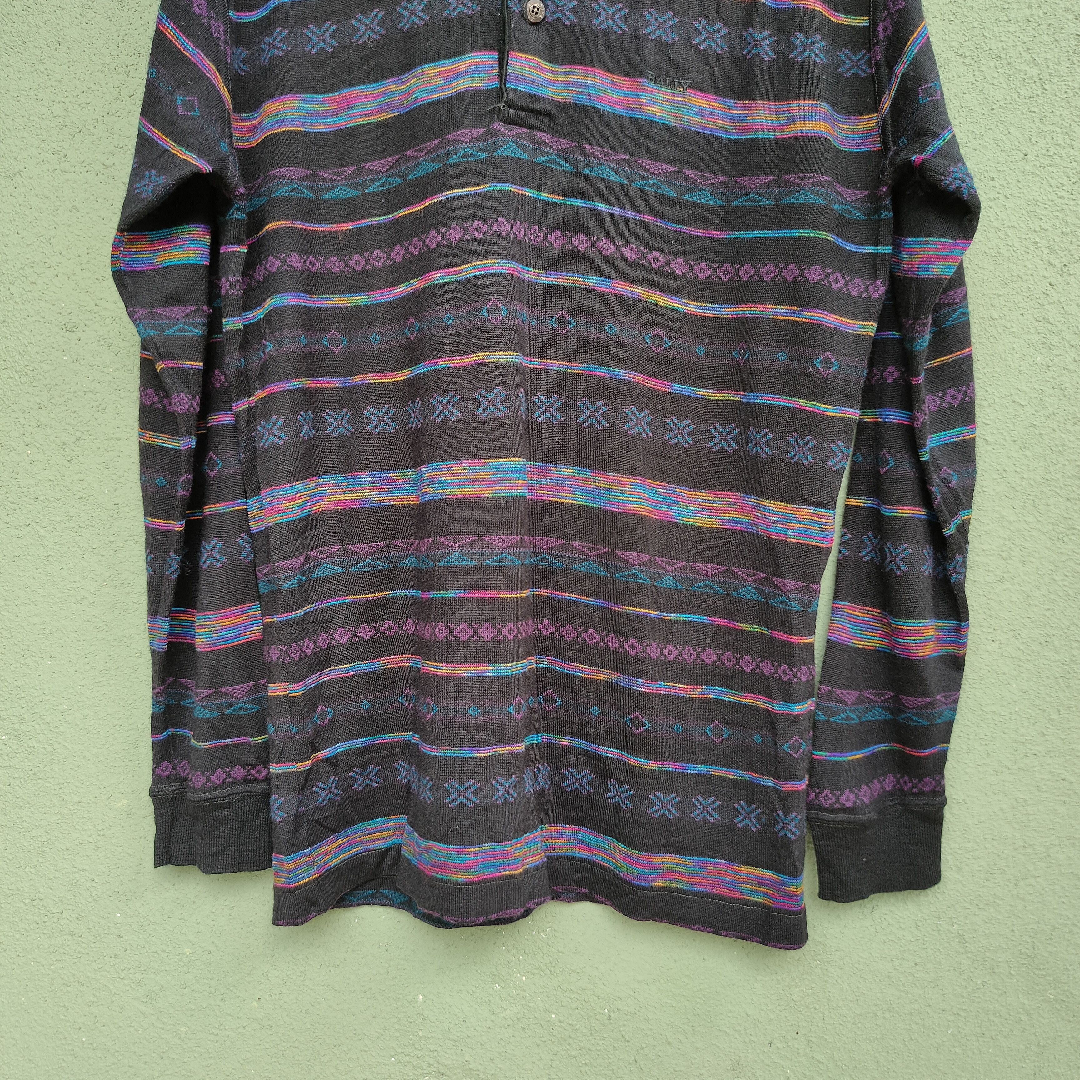 Bally Vintage BALLY Native Nice Design Polos Shirt Size US M / EU 48-50 / 2 - 2 Thumbnail