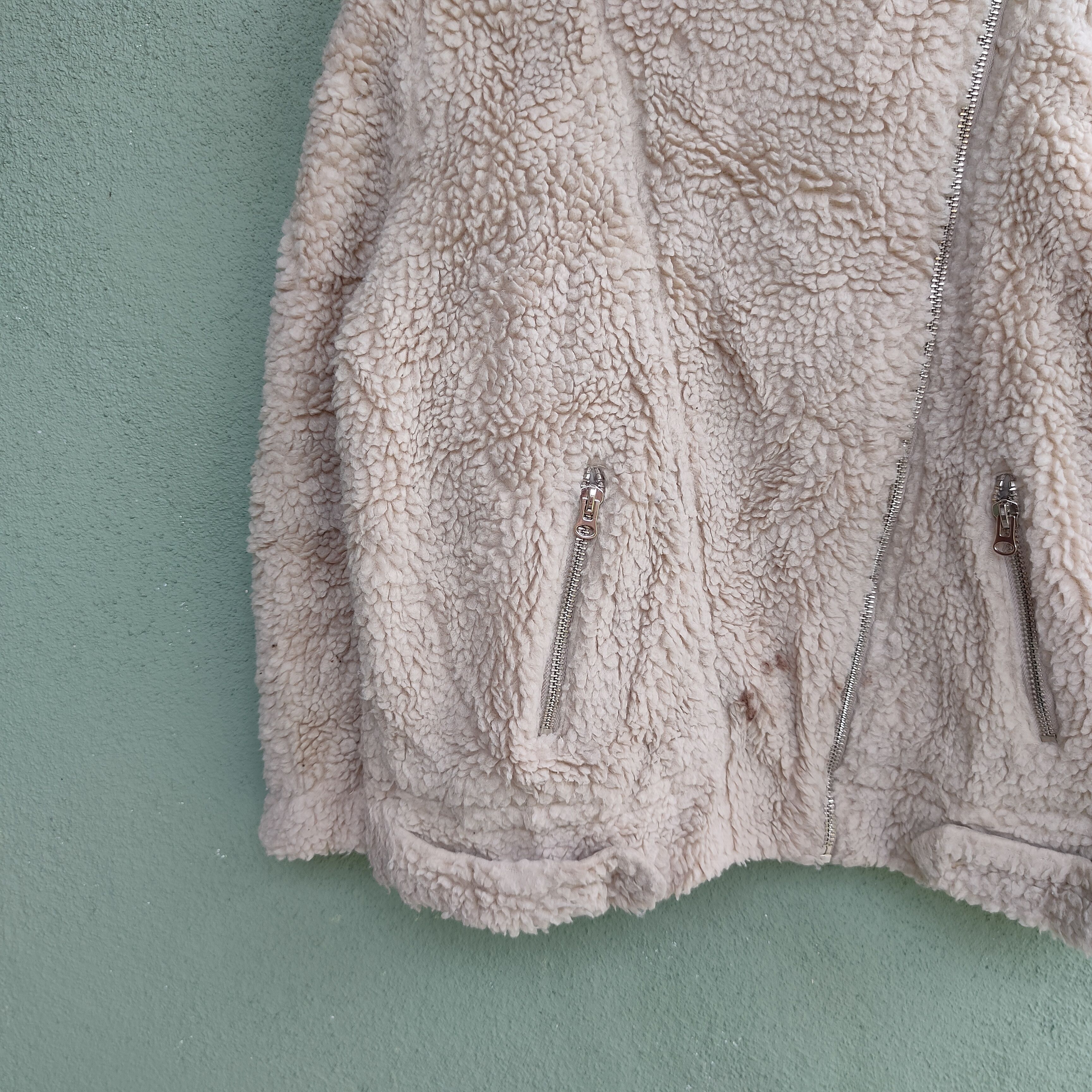 Divided Vintage DIVIDED H&M Sherpa Rare Design Zipper Ups Jacket Size US L / EU 52-54 / 3 - 4 Thumbnail