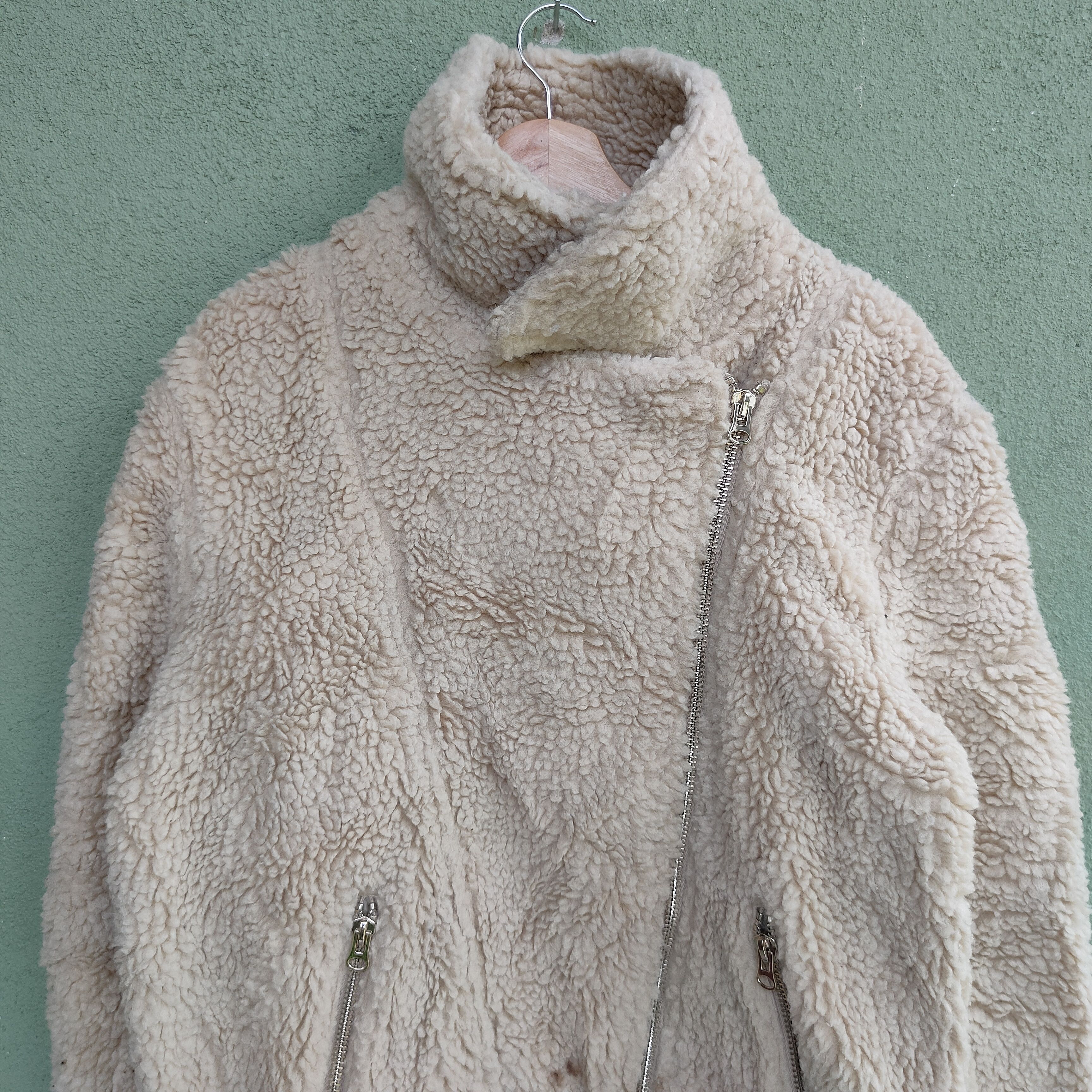 Divided Vintage DIVIDED H&M Sherpa Rare Design Zipper Ups Jacket Size US L / EU 52-54 / 3 - 5 Thumbnail