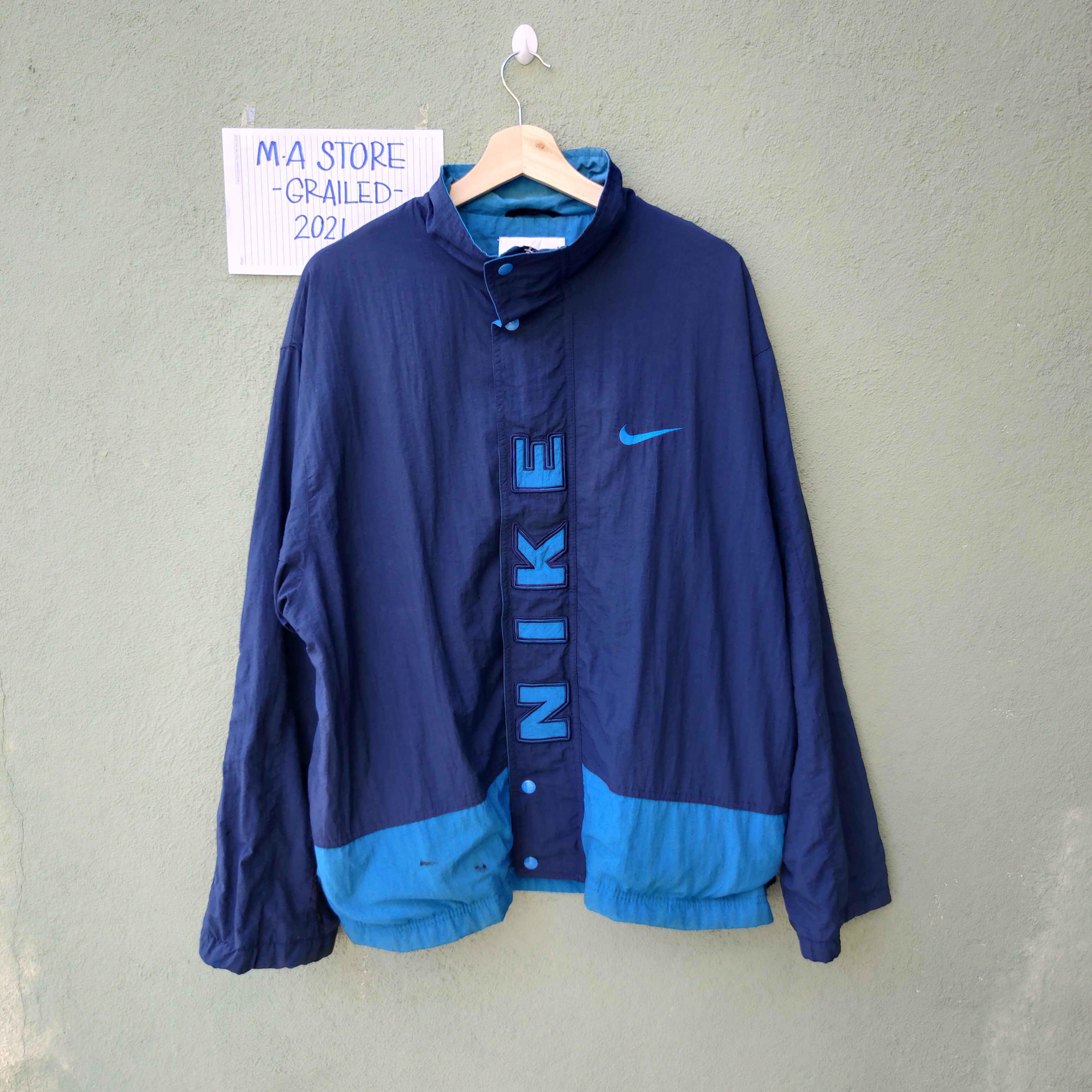 Nike Vintage Nike 90s Spell Out Logo Zipper Ups Jacket Size US XL / EU 56 / 4 - 1 Thumbnail