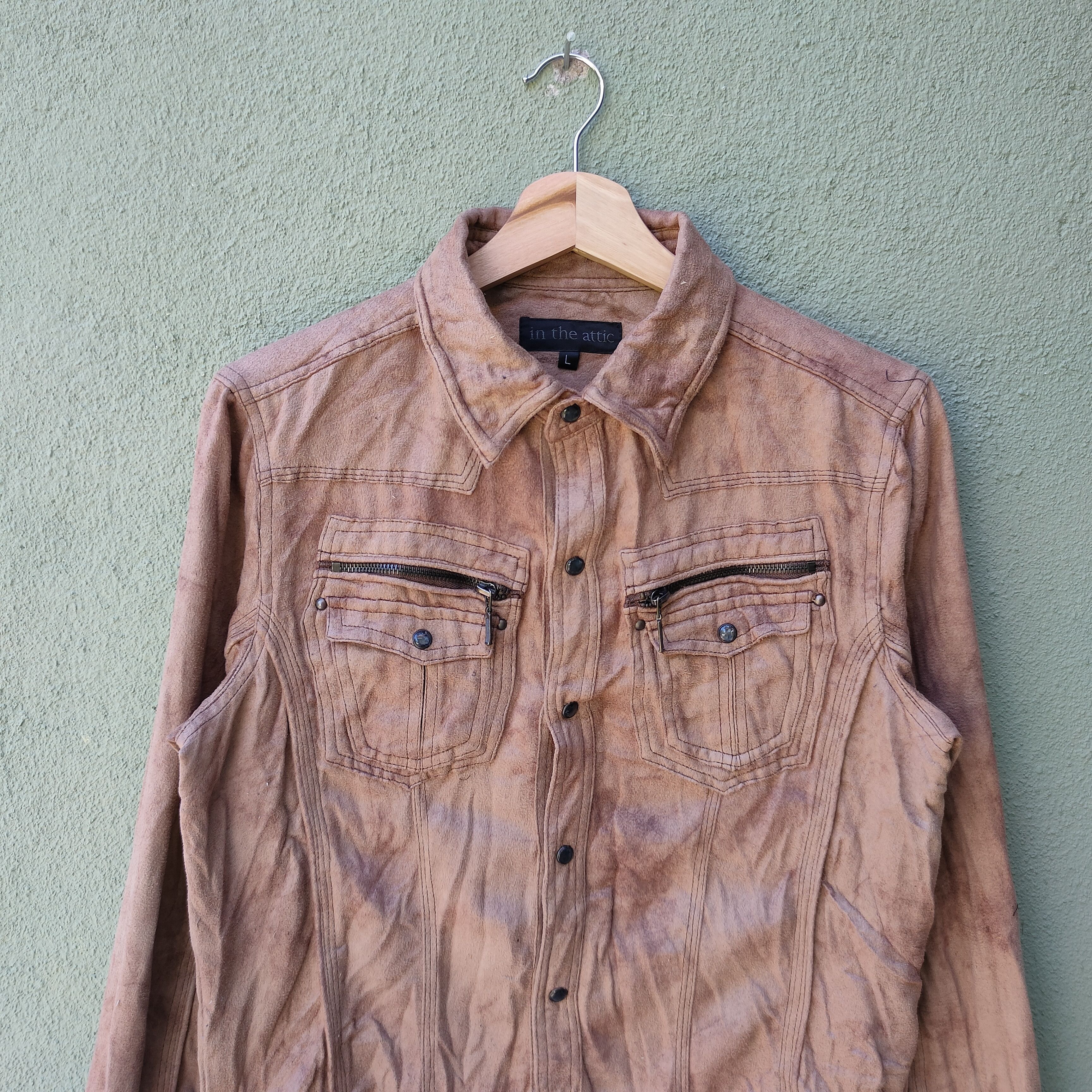 In The Attic × Vintage Vintage IN THE ATTIC Nice Design Button Ups Shirt Size US S / EU 44-46 / 1 - 4 Thumbnail