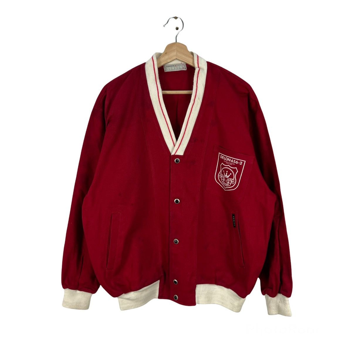 Japanese Brand VINTAGE VERITY CARDIGAN BIG LOGO Size US L / EU 52-54 / 3 - 1 Thumbnail