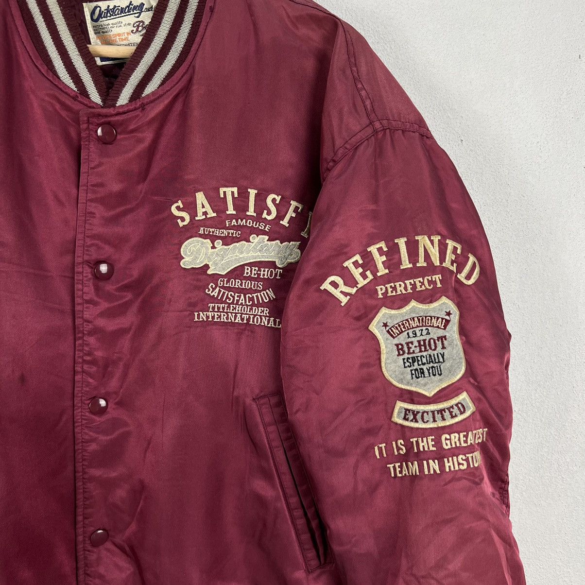 Japanese Brand PROSPER TITLEHOLDER EMBROIDERY BIG LOGO VARSITY BOMBER Size US L / EU 52-54 / 3 - 4 Thumbnail