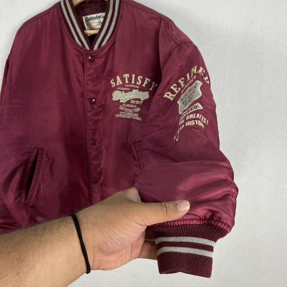 Japanese Brand PROSPER TITLEHOLDER EMBROIDERY BIG LOGO VARSITY BOMBER Size US L / EU 52-54 / 3 - 8 Thumbnail